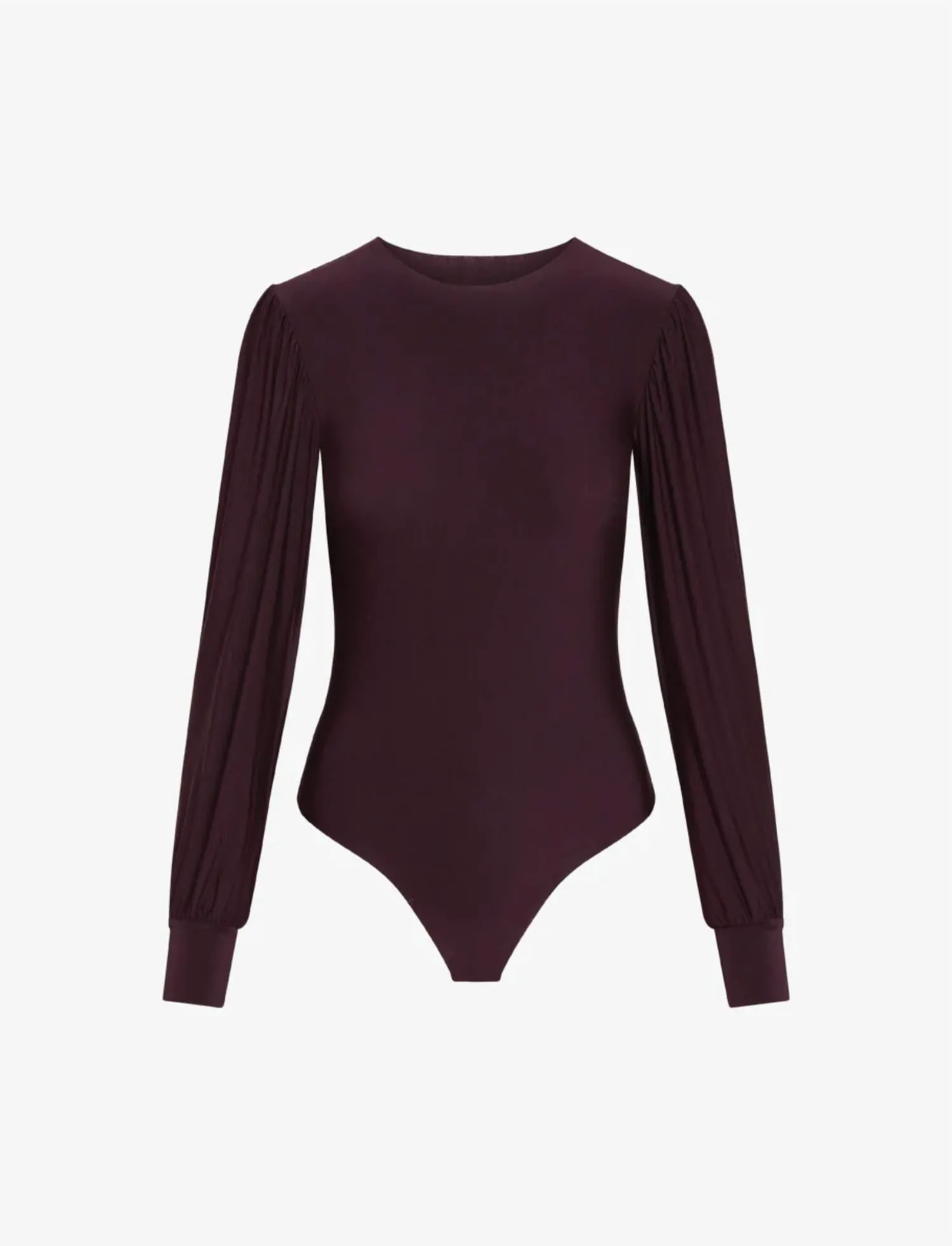 Body manches ballon beurre en aubergine