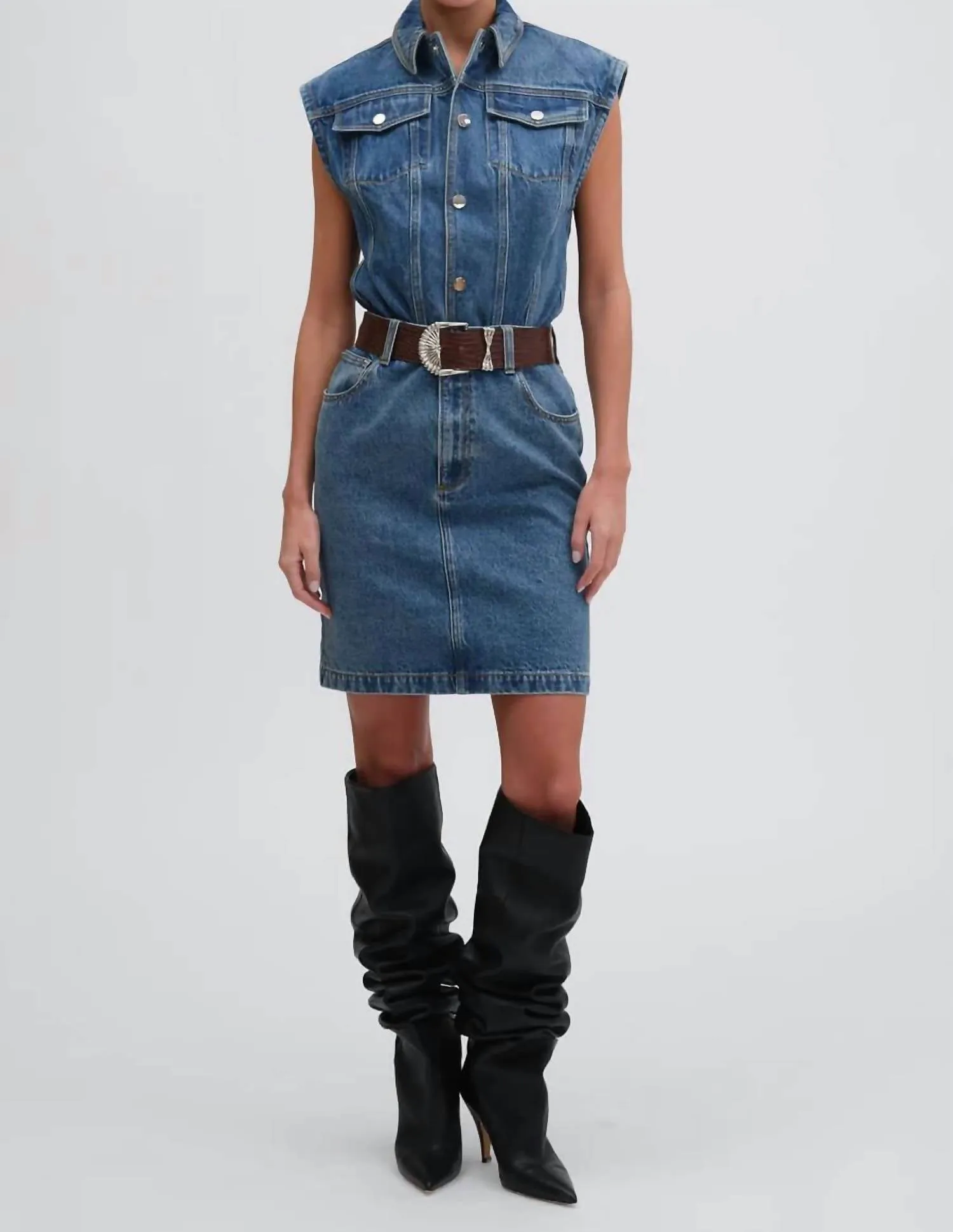 Combinaison Carlyle en jean bleu délavé