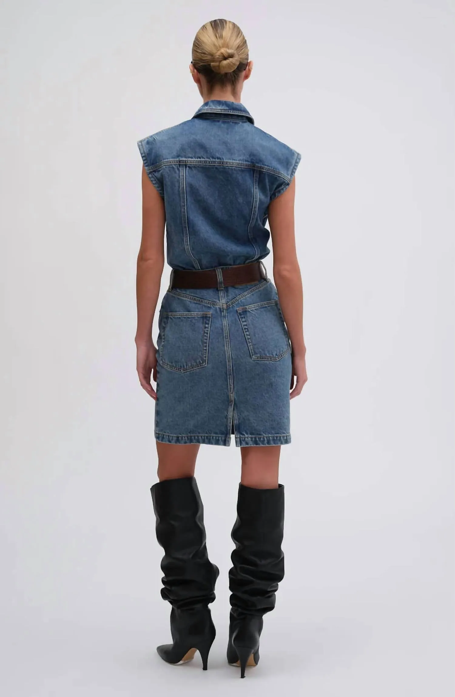 Combinaison Carlyle en jean bleu délavé