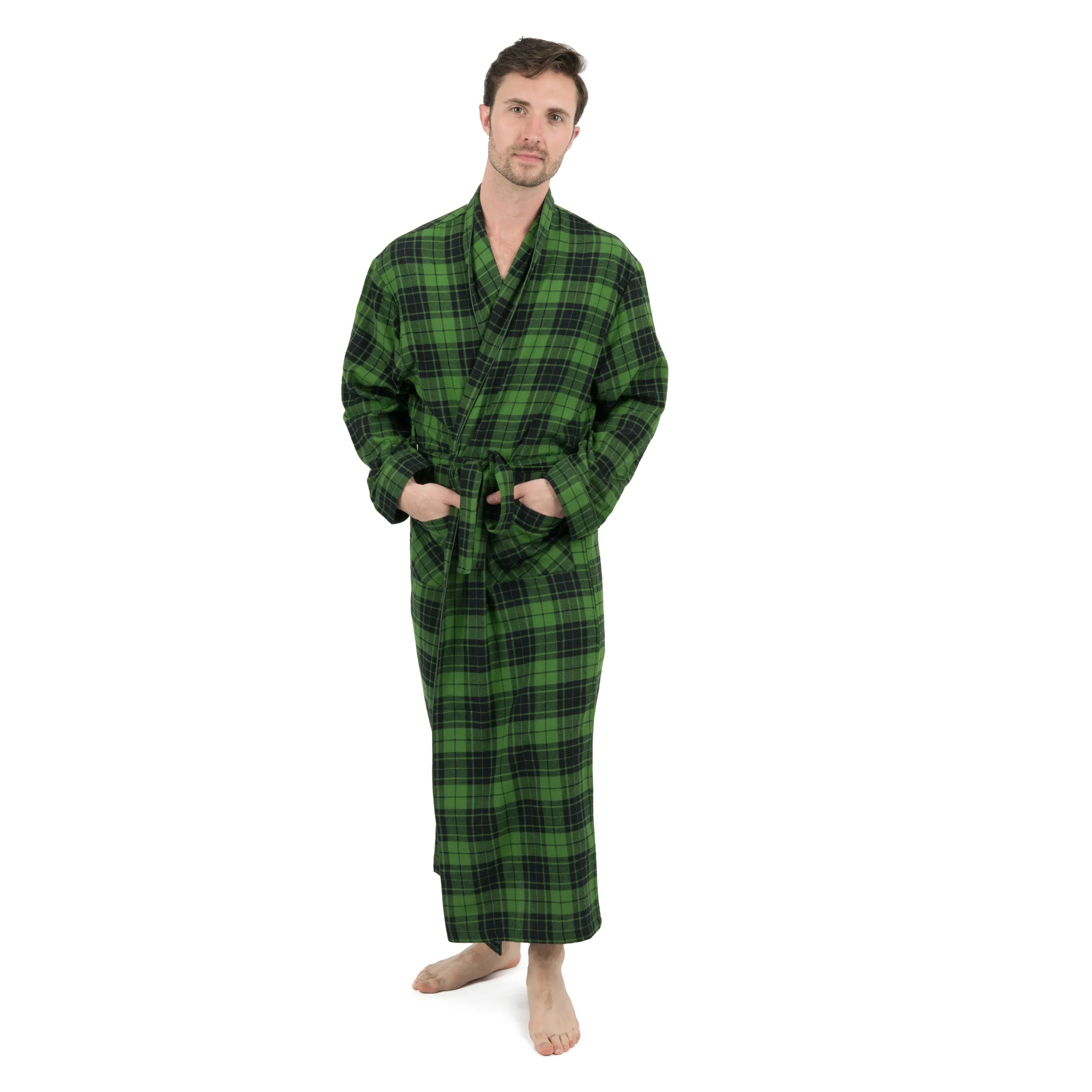 Robe en flanelle pour hommes à carreaux de Noël
