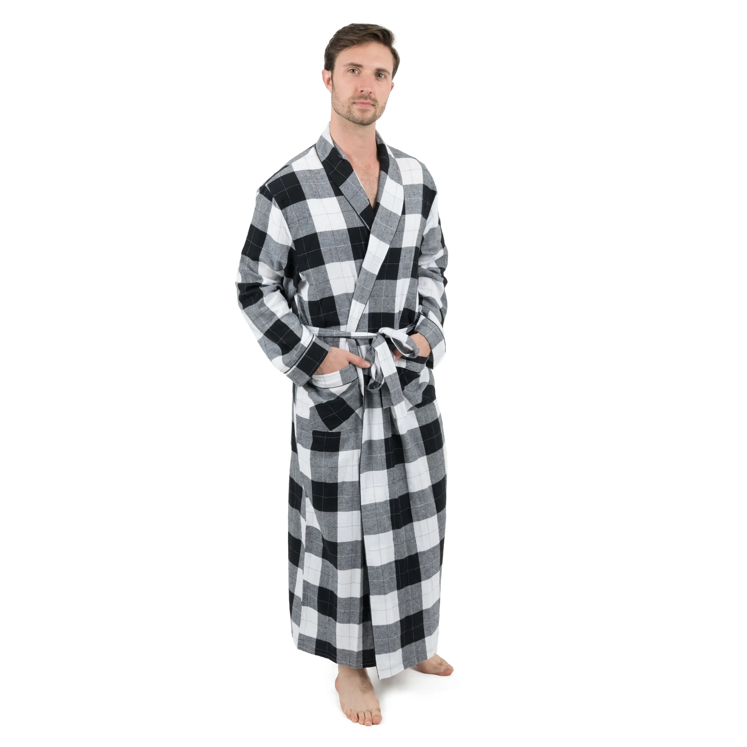 Robe en flanelle pour hommes à carreaux de Noël
