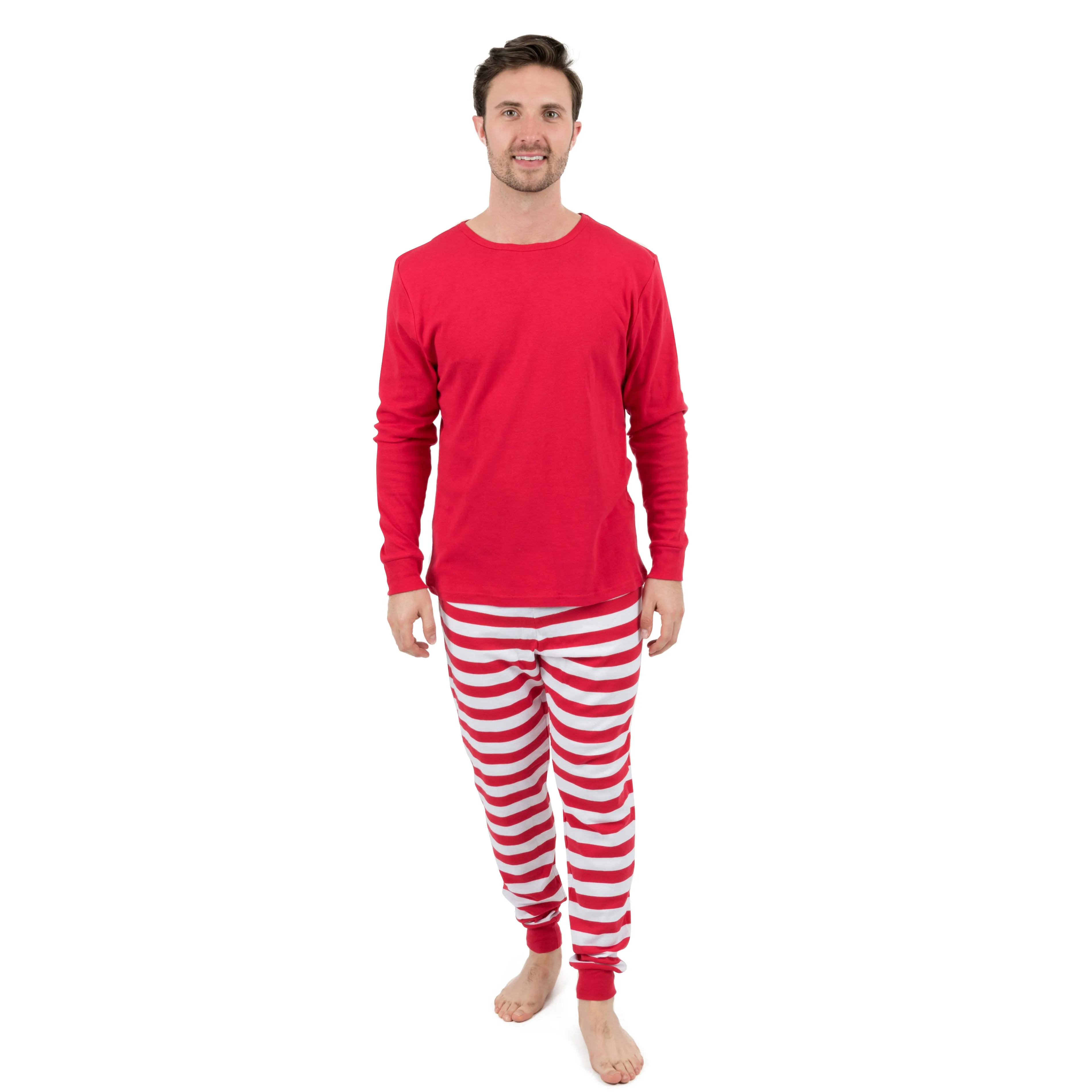 Pyjama deux pièces en coton rayé pour homme Noël