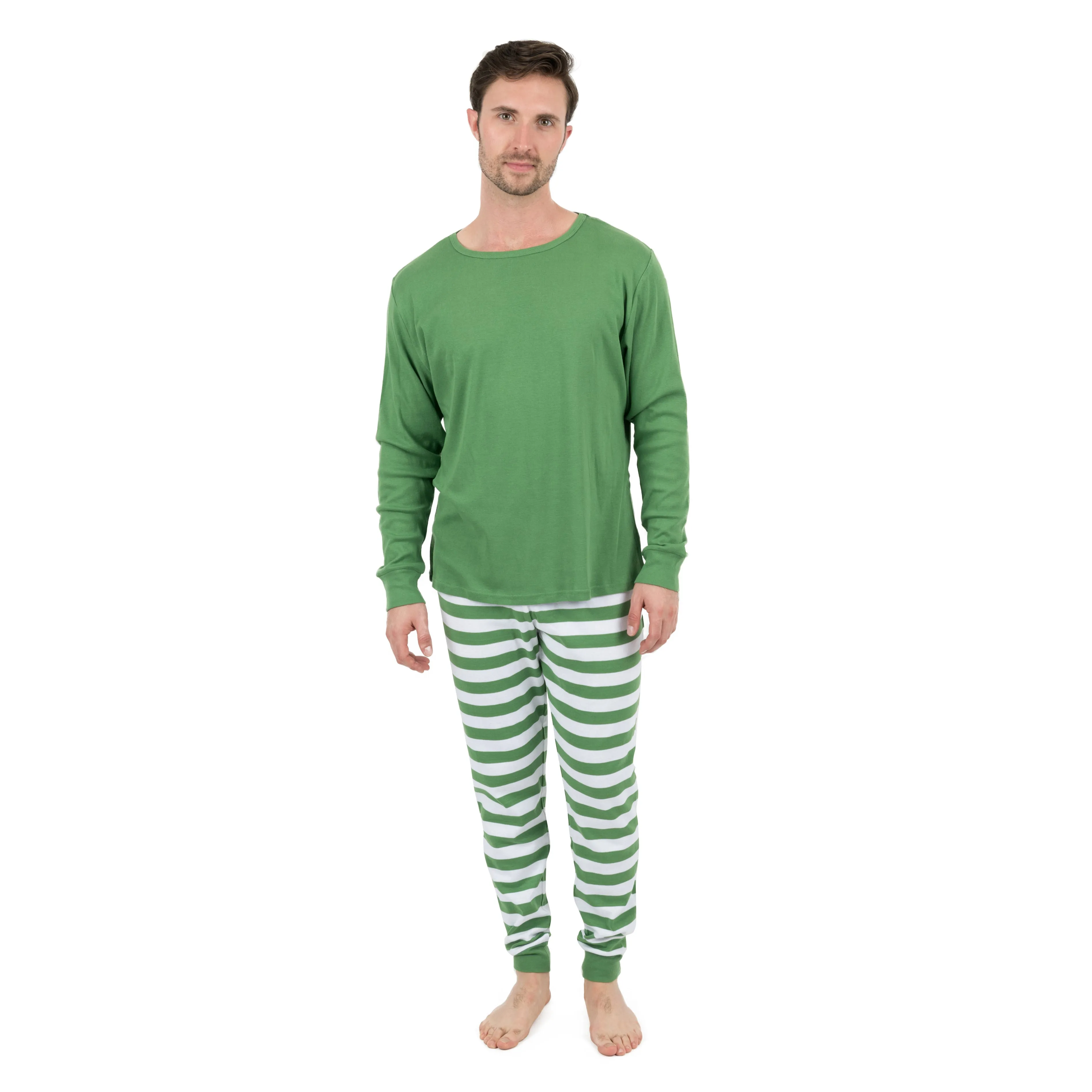 Pyjama deux pièces en coton rayé pour homme Noël