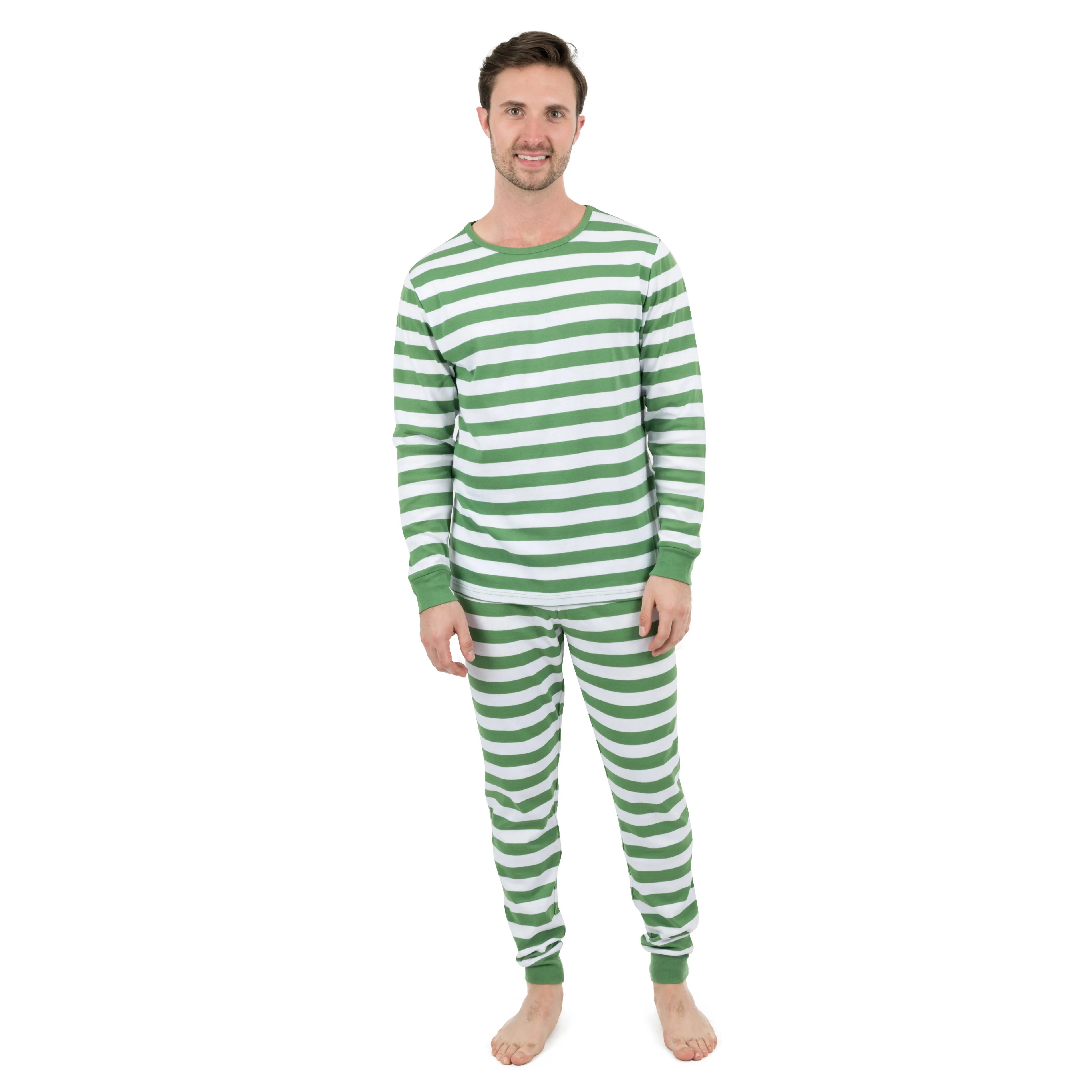 Pyjama deux pièces en coton rayé pour homme Noël