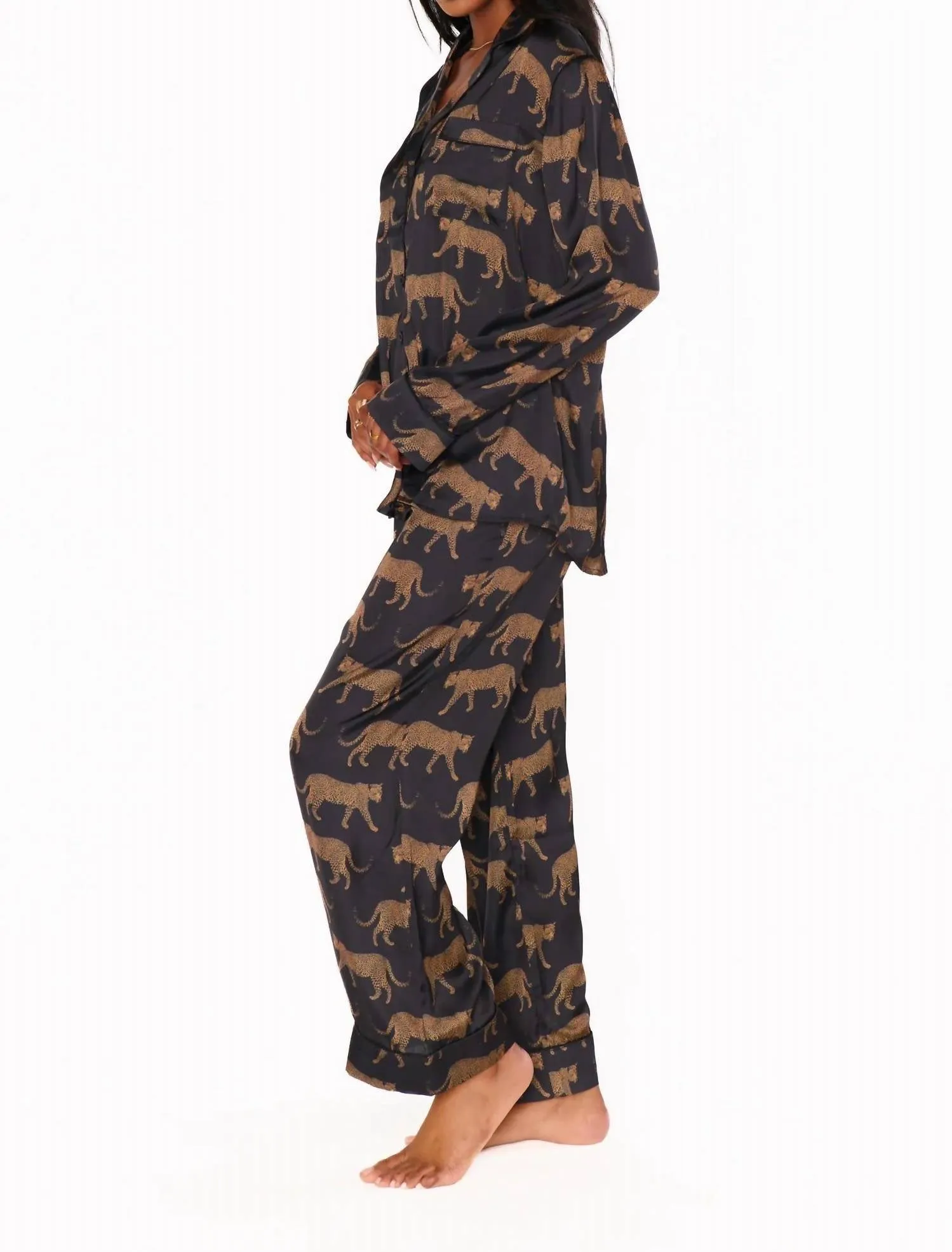Ensemble Pyjama Classique en Noir Défilé