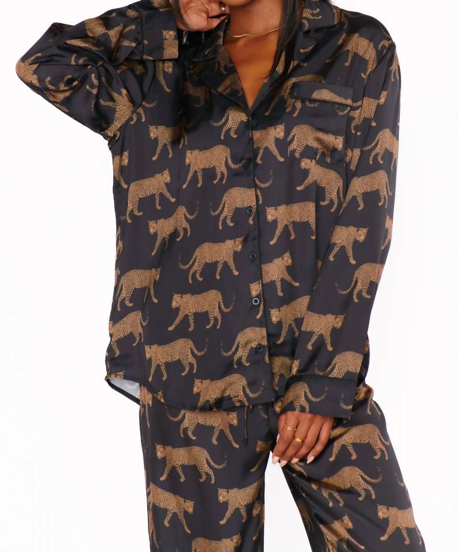 Ensemble Pyjama Classique en Noir Défilé