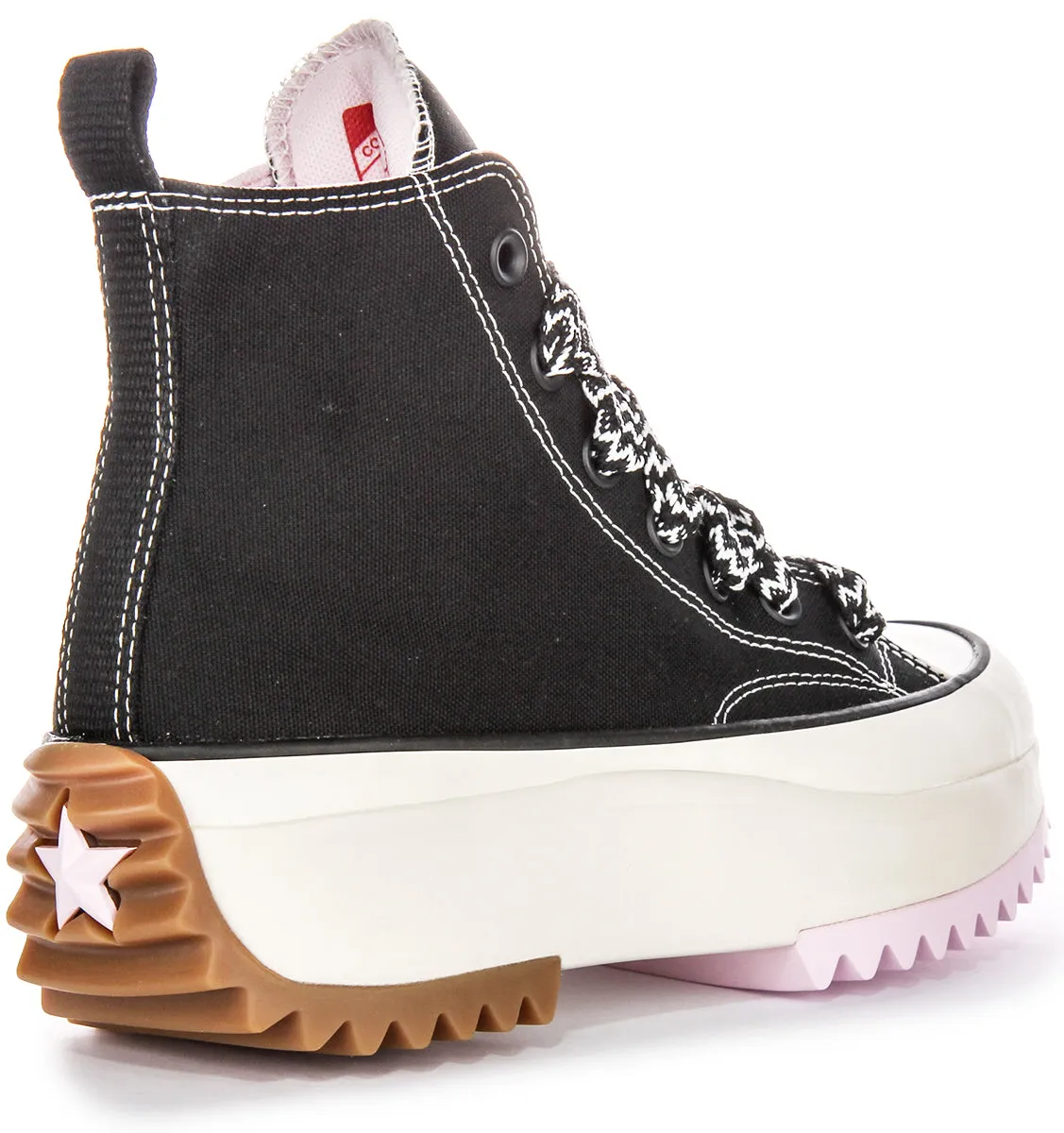 Converse Runstar Hike A10435C En Noir Et Rose Chaussures Converse