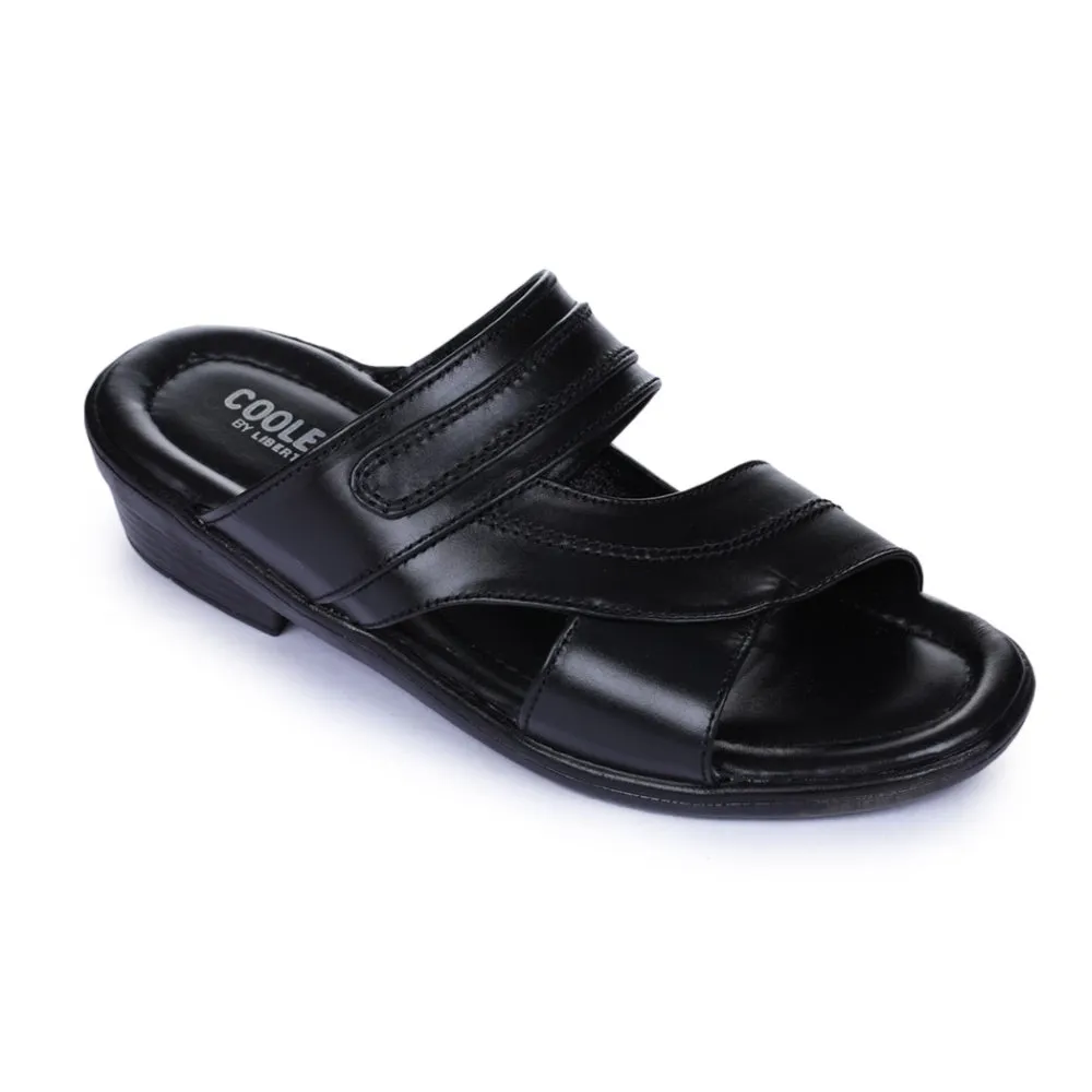 Chaussons Décontractés Noirs Coolers Pour Hommes 7153-37 Par Liberty