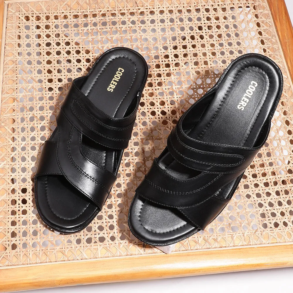 Chaussons Décontractés Noirs Coolers Pour Hommes 7153-37 Par Liberty