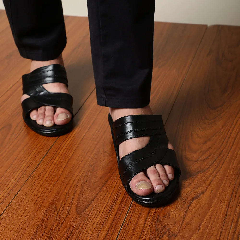 Chaussons Décontractés Noirs Coolers Pour Hommes 7153-37 Par Liberty