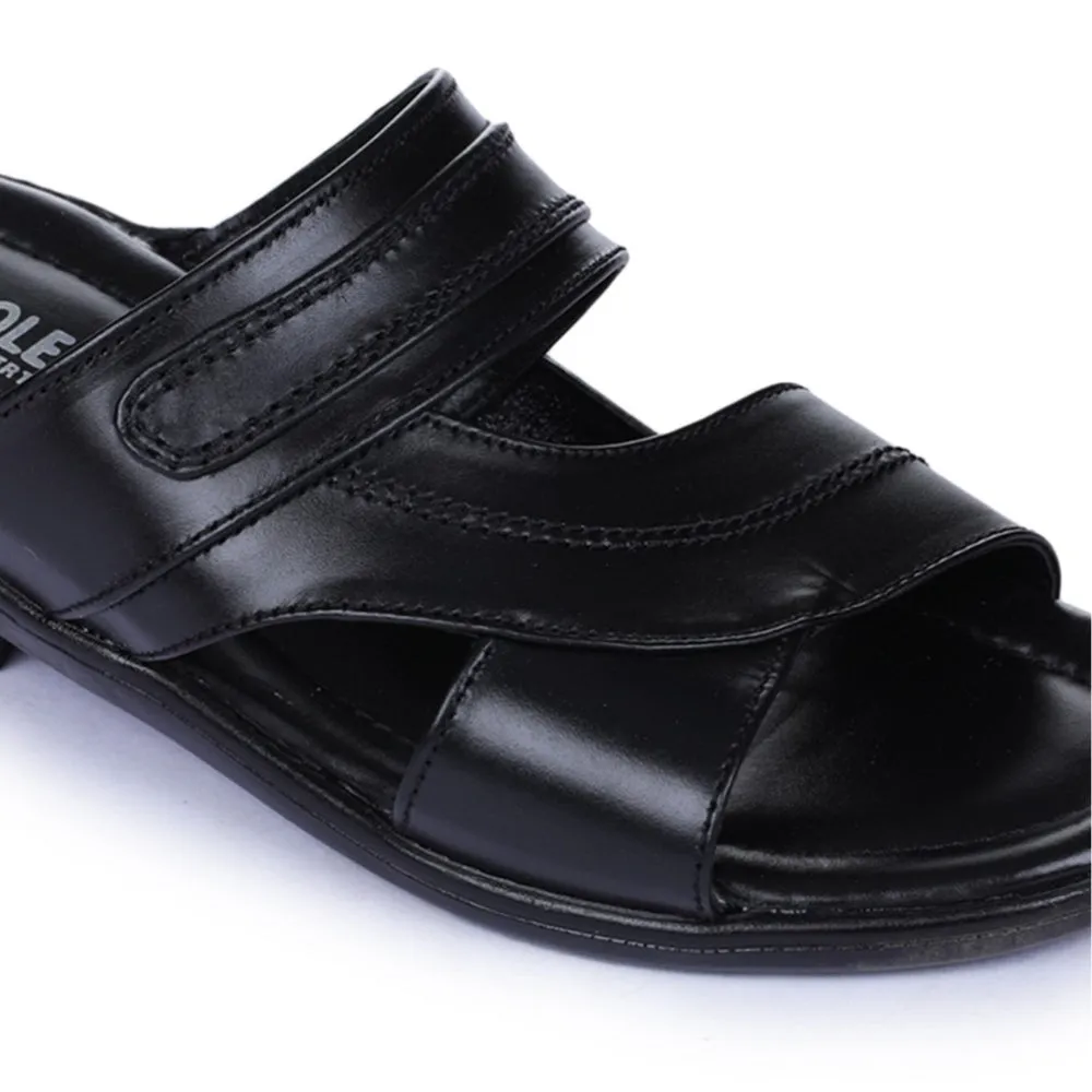 Chaussons Décontractés Noirs Coolers Pour Hommes 7153-37 Par Liberty