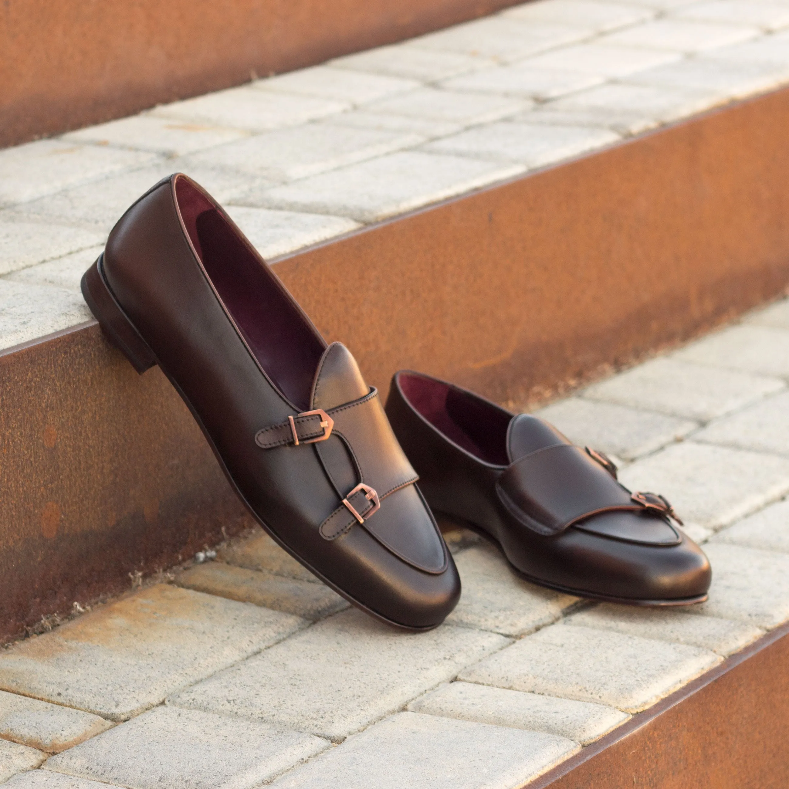 Dapperfam Shoes DapperFam Rialto en Marron Foncé Mocassin Italien en Cuir pour Hommes