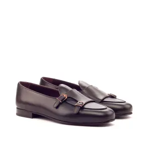 Dapperfam Shoes DapperFam Rialto in Dark Brown Men's Italian Leather Monk Slipper