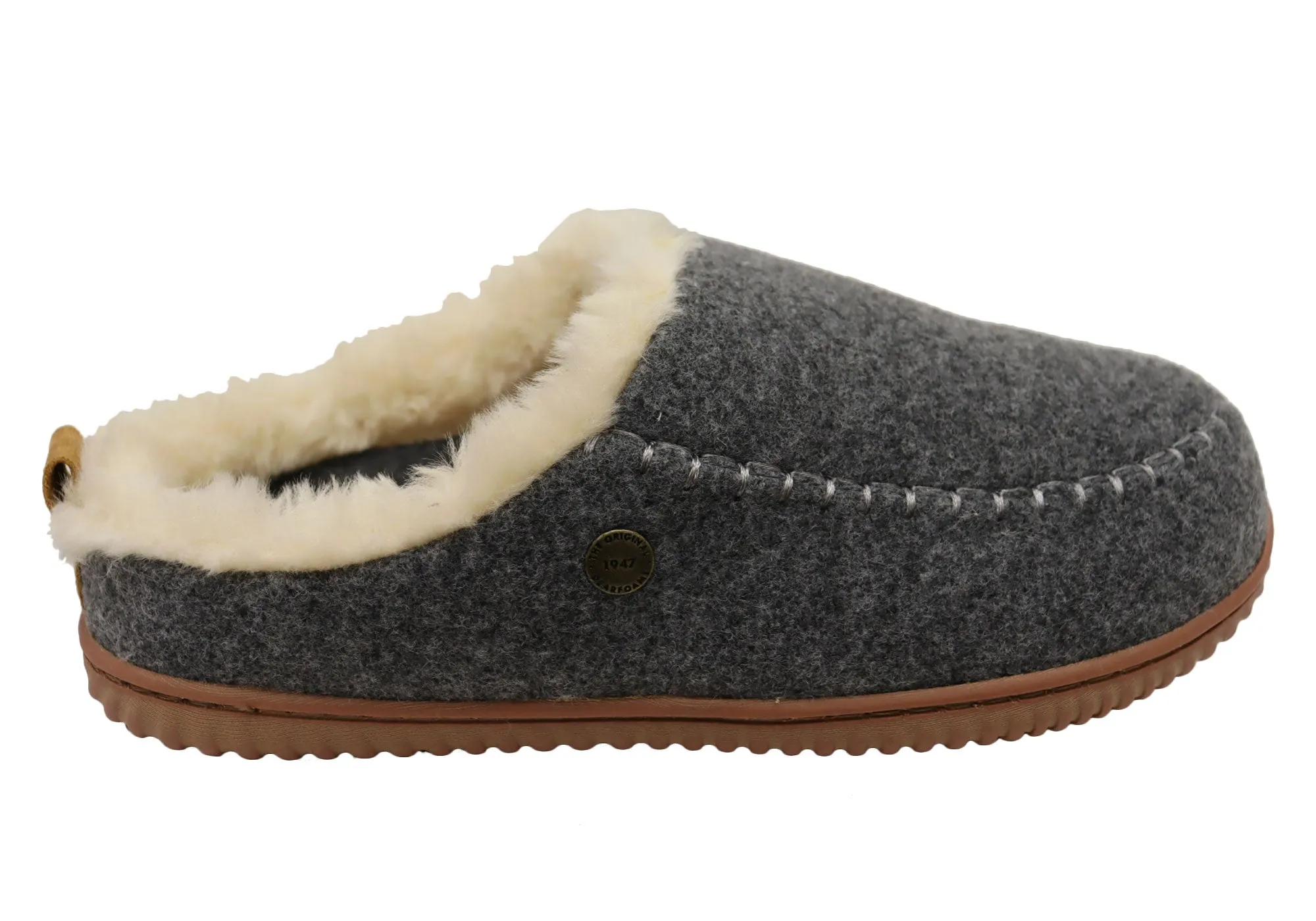 Dearfoams Chaussons confortables pour femmes à dos ouvert Bern Clog - Chaussures Dearfoams