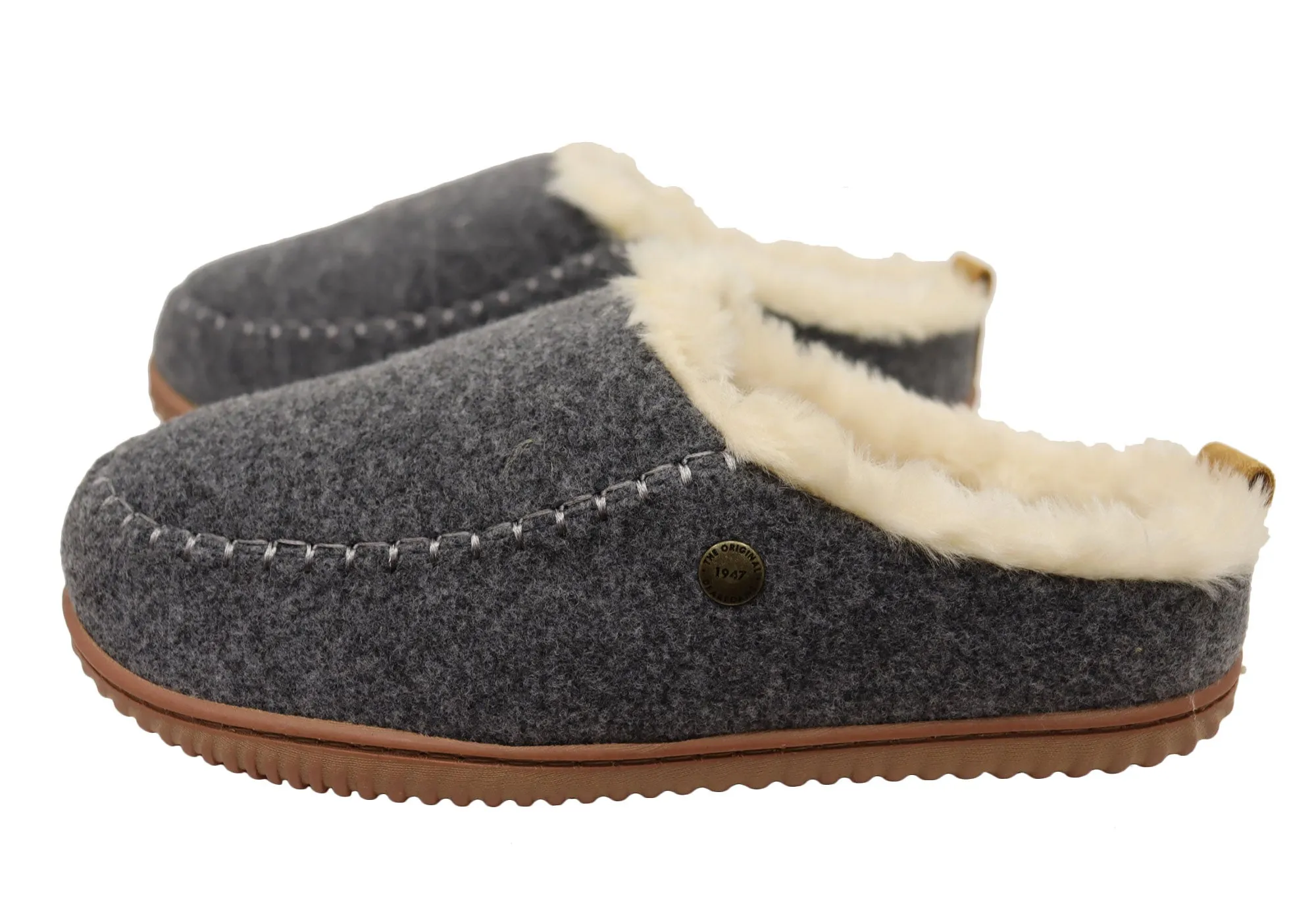 Dearfoams Chaussons confortables pour femmes à dos ouvert Bern Clog - Chaussures Dearfoams