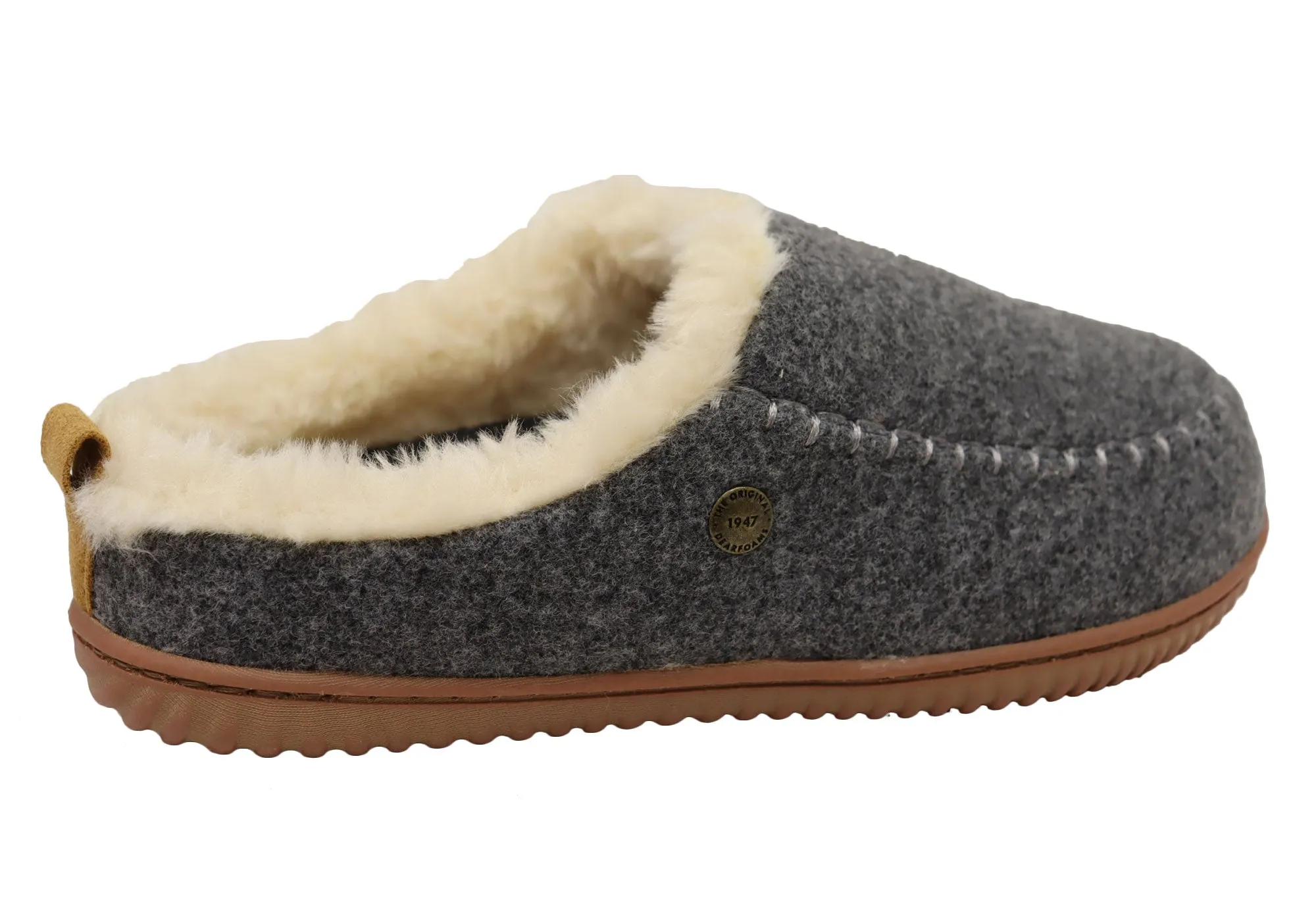Dearfoams Chaussons confortables pour femmes à dos ouvert Bern Clog - Chaussures Dearfoams