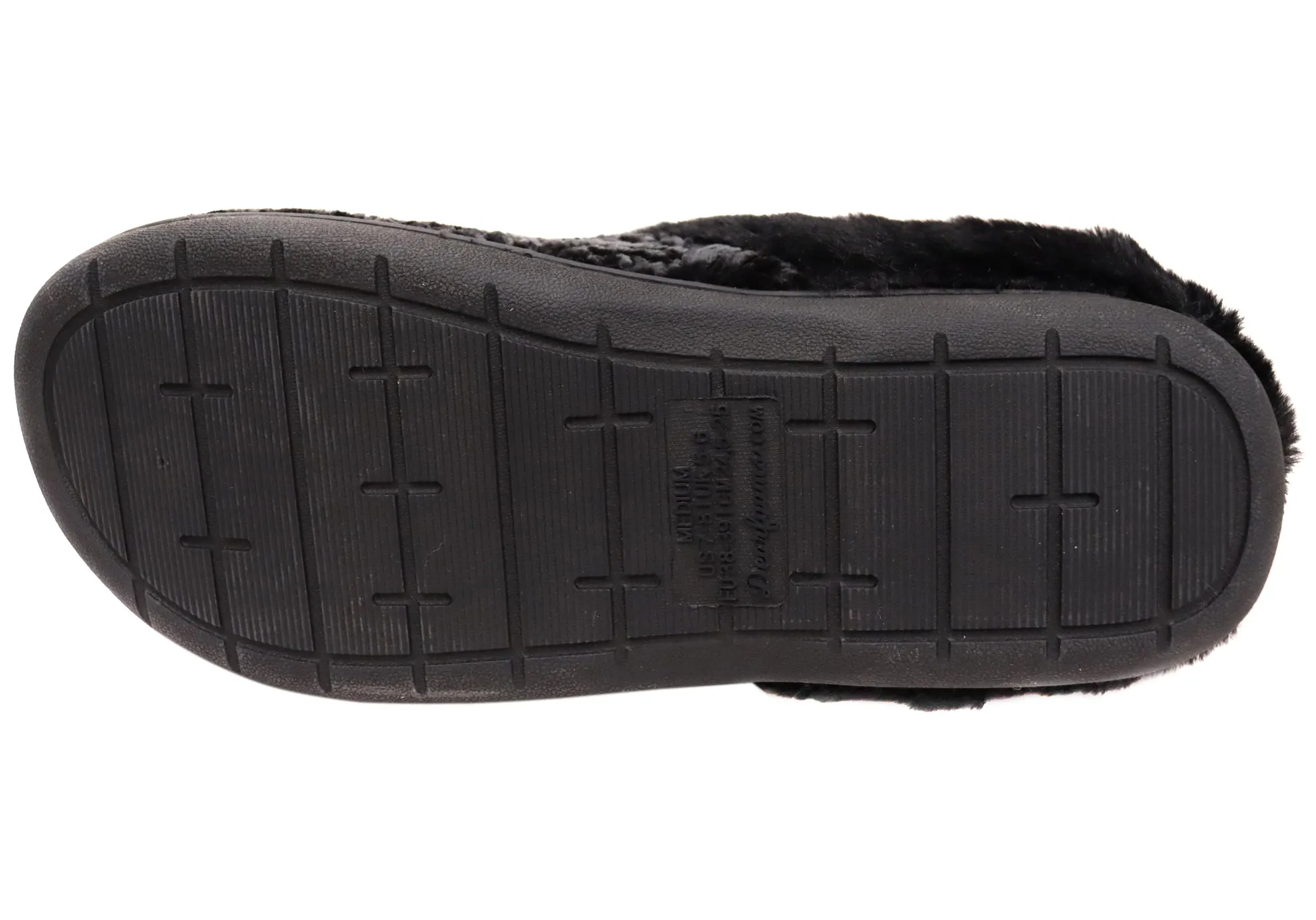 Dearfoams Chaussons Clog Confortables pour Femmes Claire en Chenille Chinée Tricotée