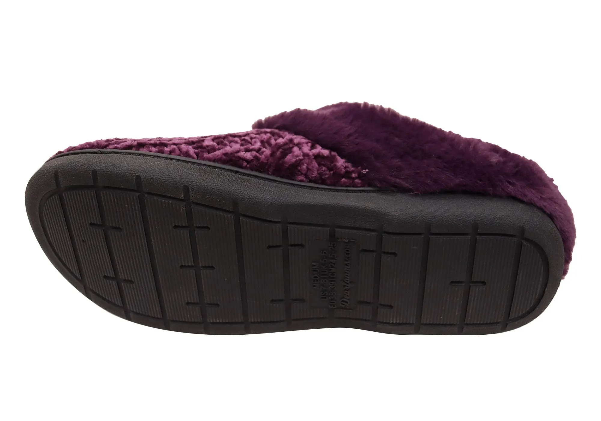 Dearfoams Chaussons Clog Confortables pour Femmes Claire en Chenille Chinée Tricotée