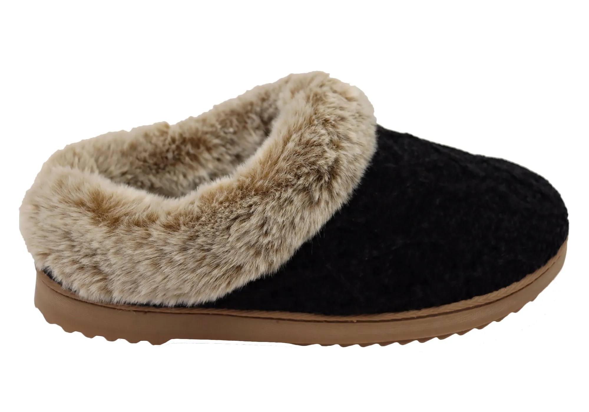 Dearfoams Chaussons confortables pour femmes Hannah en chenille tricotée