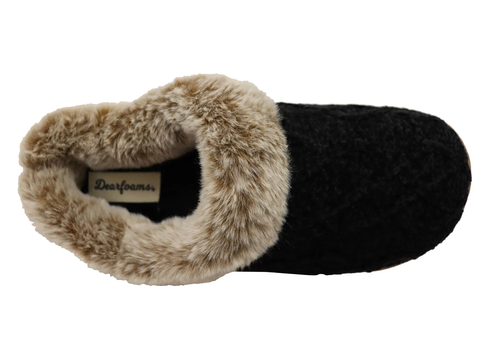Dearfoams Chaussons confortables pour femmes Hannah en chenille tricotée