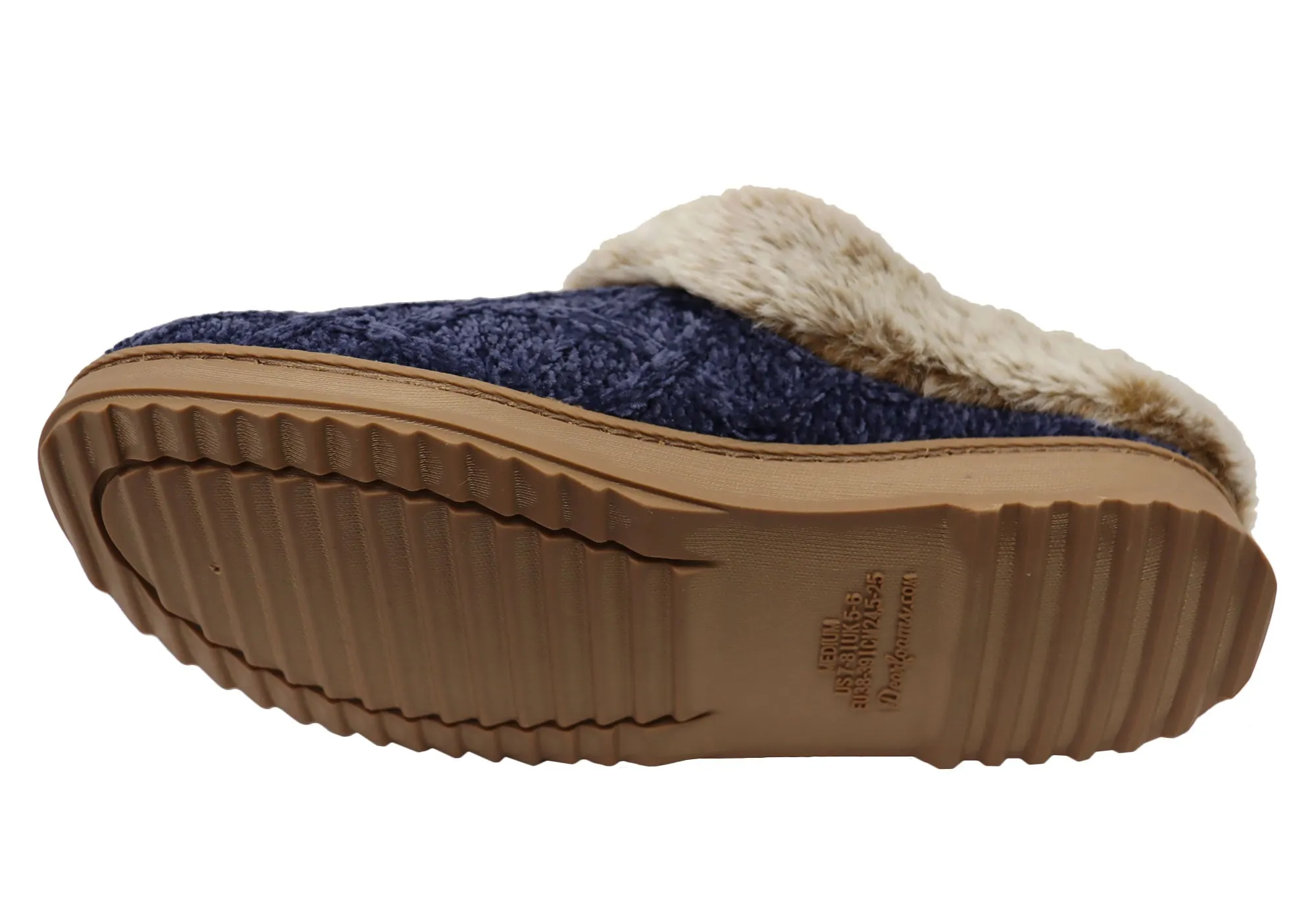 Dearfoams Chaussons confortables pour femmes Hannah en chenille tricotée