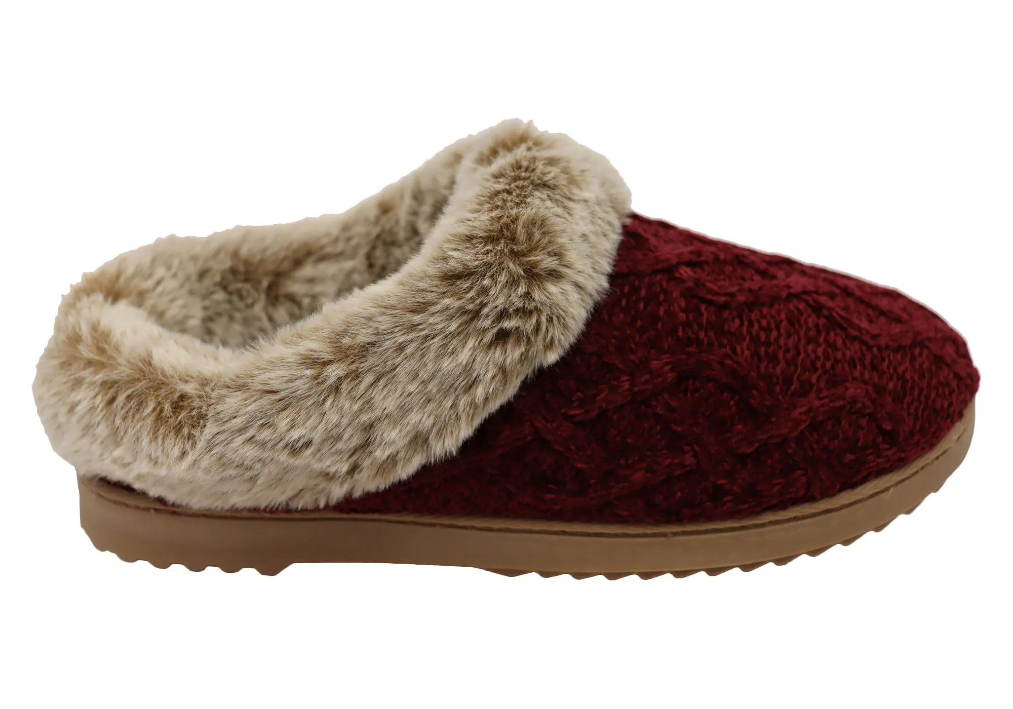 Dearfoams Chaussons confortables pour femmes Hannah en chenille tricotée
