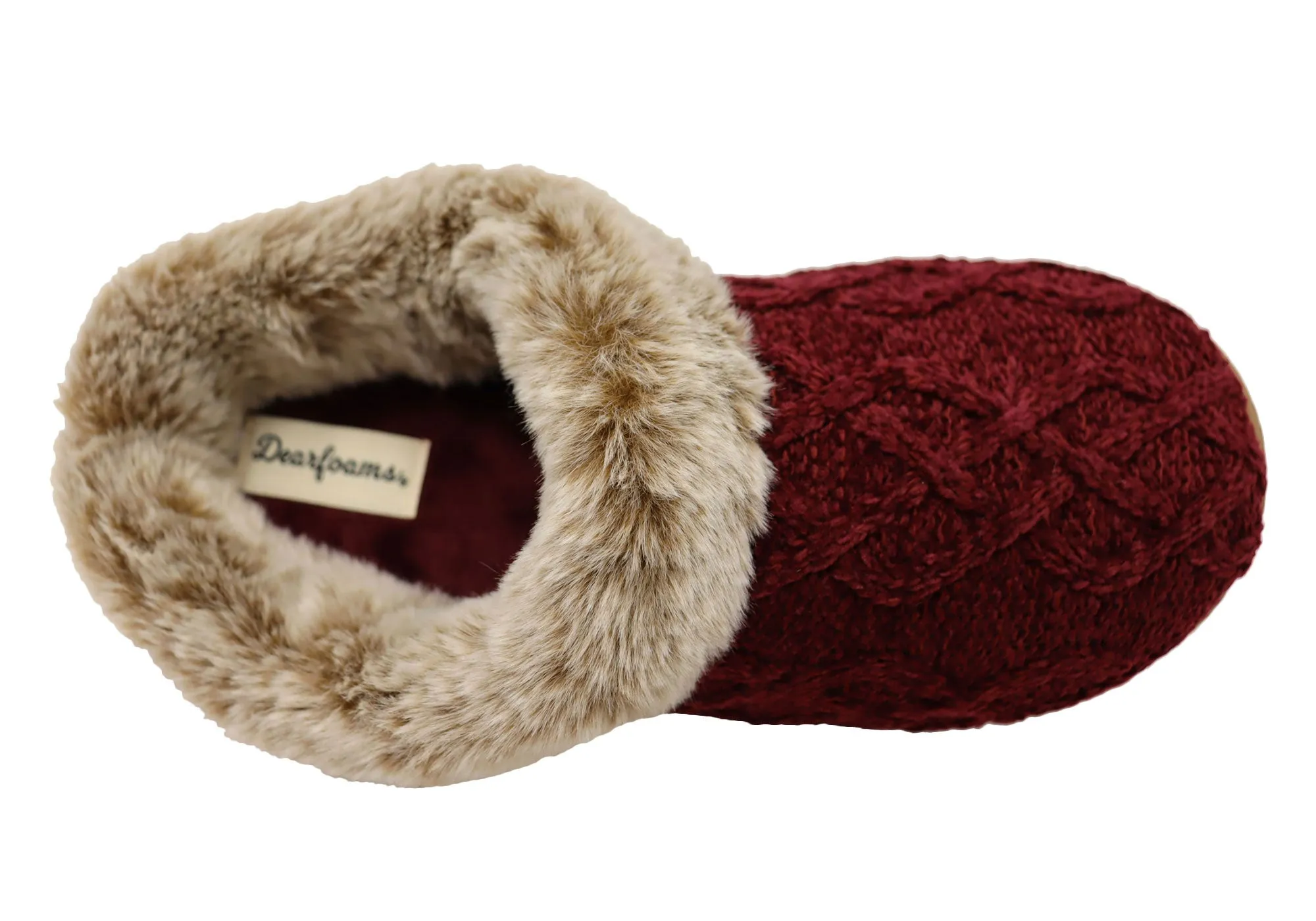 Dearfoams Chaussons confortables pour femmes Hannah en chenille tricotée