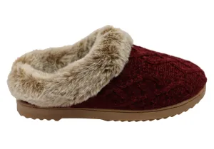 Dearfoams Womens Comfortable Hannah Chenille Knit Clog Slippers Dearfoams Shoes