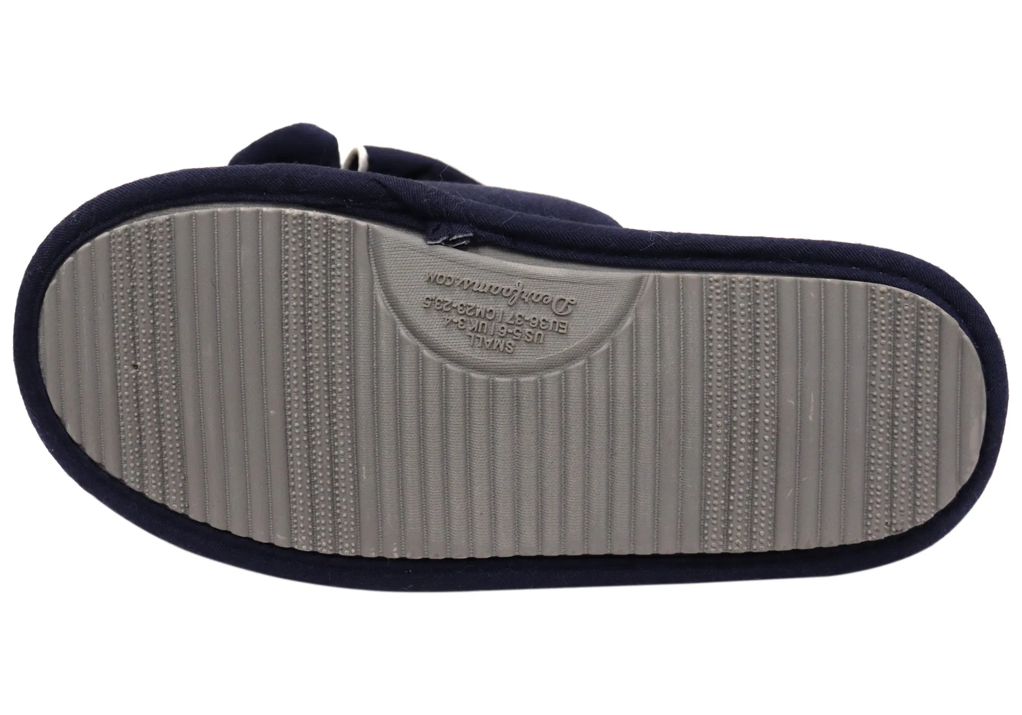 Dearfoams Chaussons femme confortables Lydia Pajama Slide avec nœud - Chaussons Dearfoams