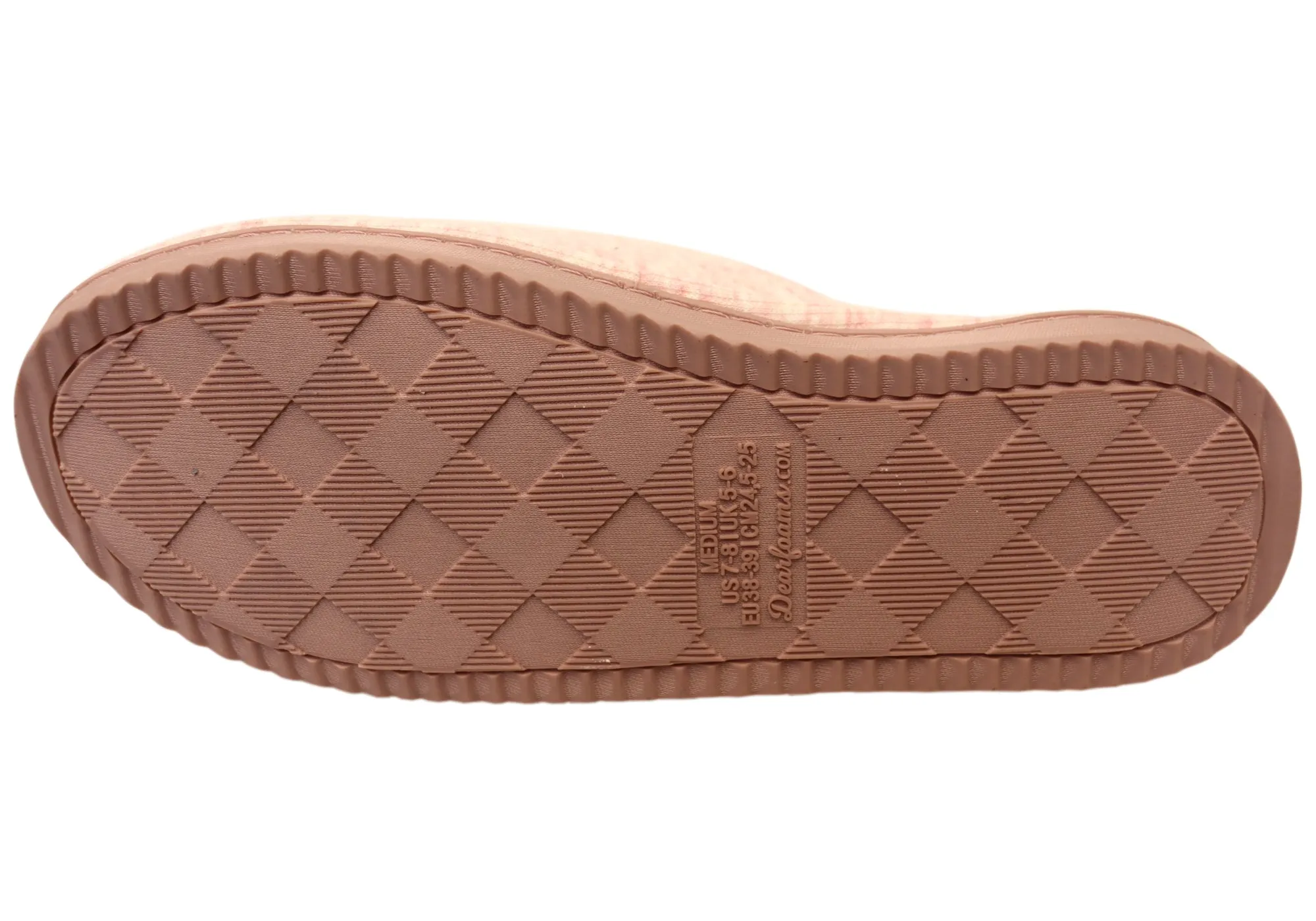 Dearfoams Chaussons Femme à Bout Ouvert Confortables en Maille Demi-Côtes avec Glissière