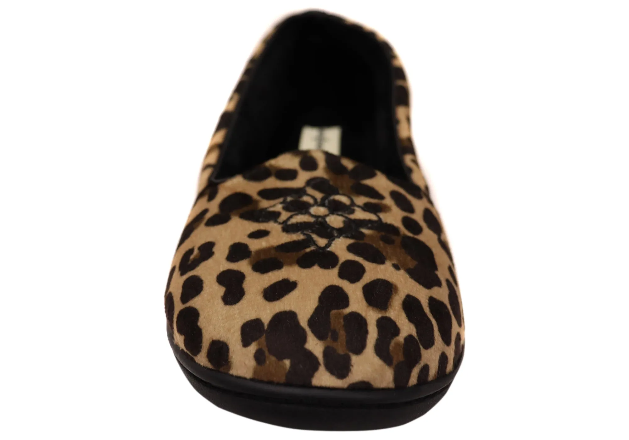 Dearfoams Chaussons pour Femmes Rebecca en Microfibre Velours Largeur Large