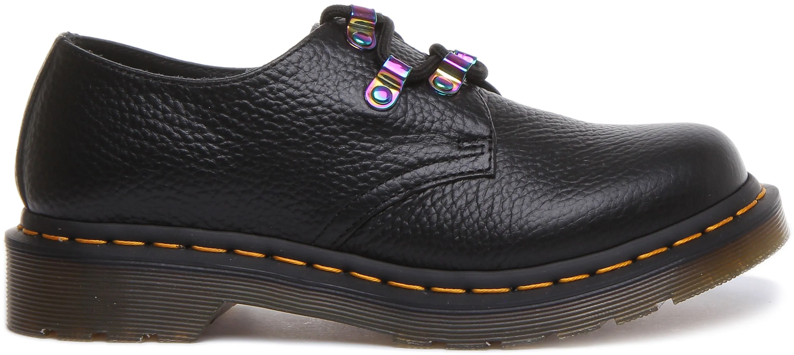 Dr Martens 1461 Fraisé En Noir Pour Femme Chaussures Dr Martens