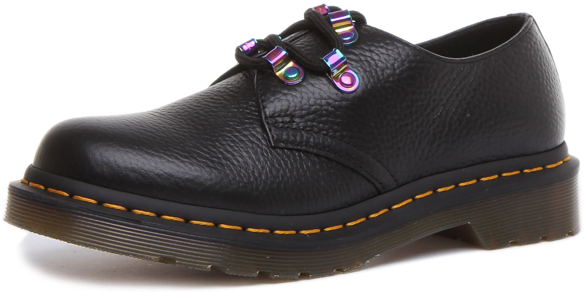 Dr Martens 1461 Fraisé En Noir Pour Femme Chaussures Dr Martens