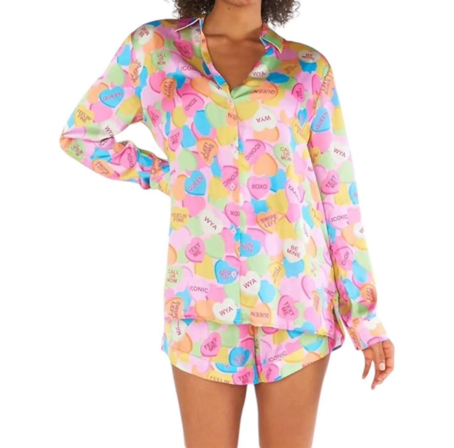 Pyjama Early Riser en Soie Candy Crush