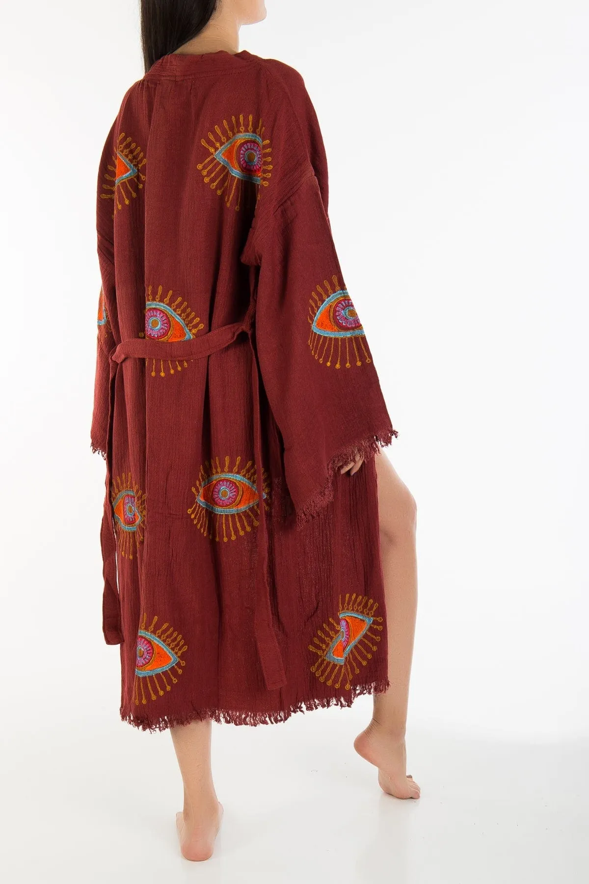 Kimono en Coton Fait Main Elara | Beige