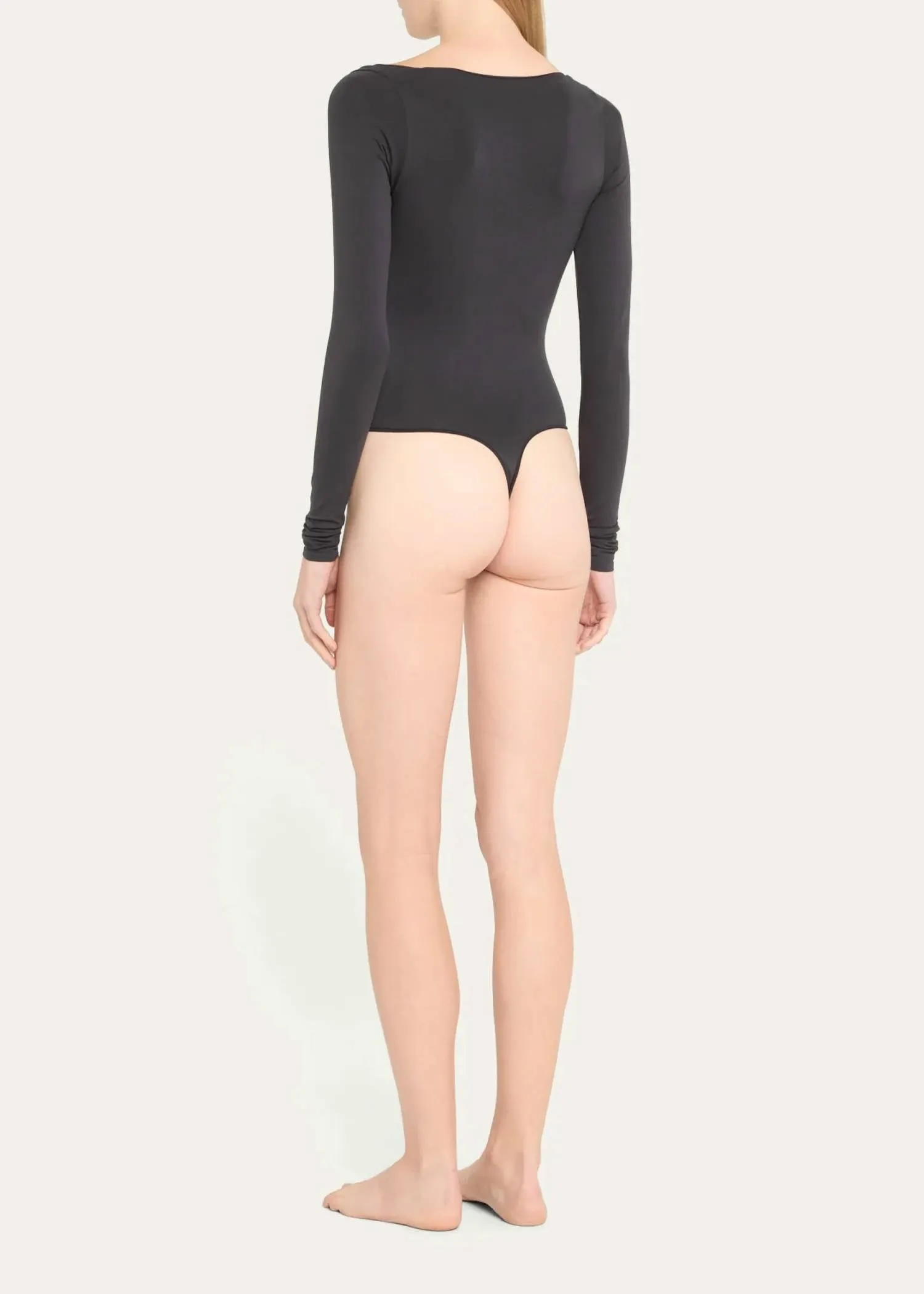 Body essentiel lissant à encolure ronde et cache-coeur en onyx