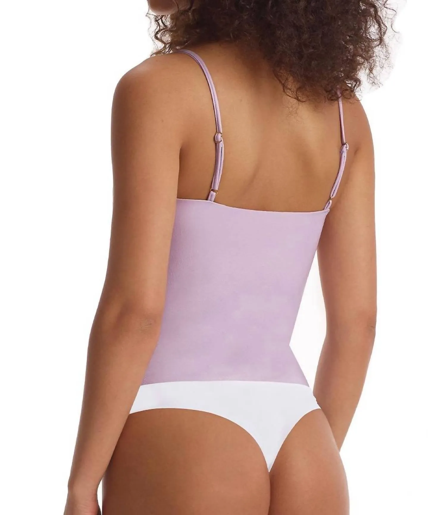Body en similicuir camisole en lavande
