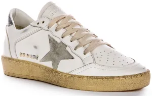 Golden Goose Ball Star Double In White Grey For Women Shoes Golden Goose