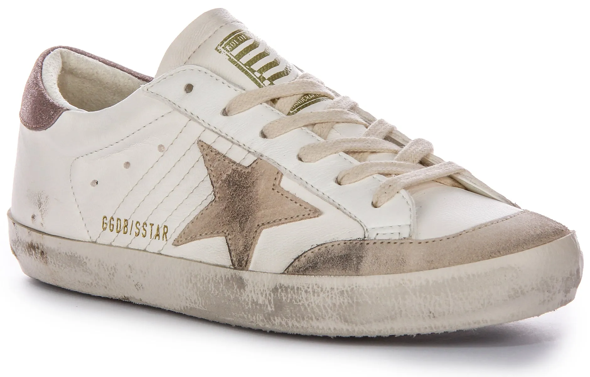 Golden Goose Super Star Stylos En Blanc Beige Pour Femmes Chaussures Golden Goose