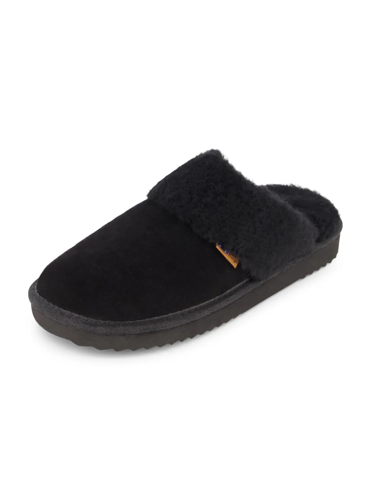 Mules Harper pour Femmes en Daim Doublé de Fausse Fourrure - Chaussons ecco