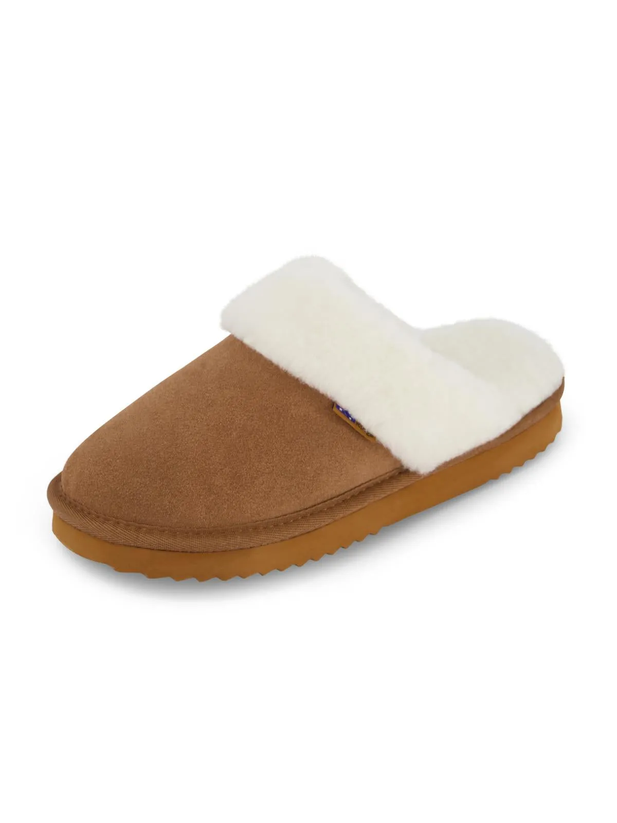Mules Harper pour Femmes en Daim Doublé de Fausse Fourrure - Chaussons ecco