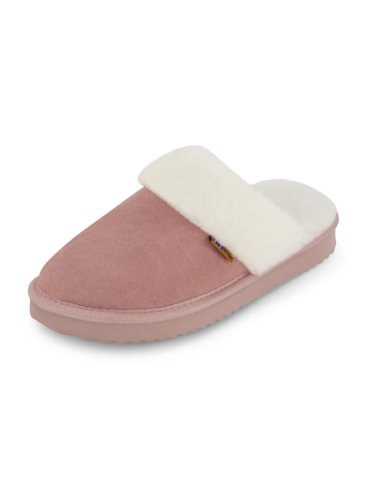 Mules Harper pour Femmes en Daim Doublé de Fausse Fourrure - Chaussons ecco