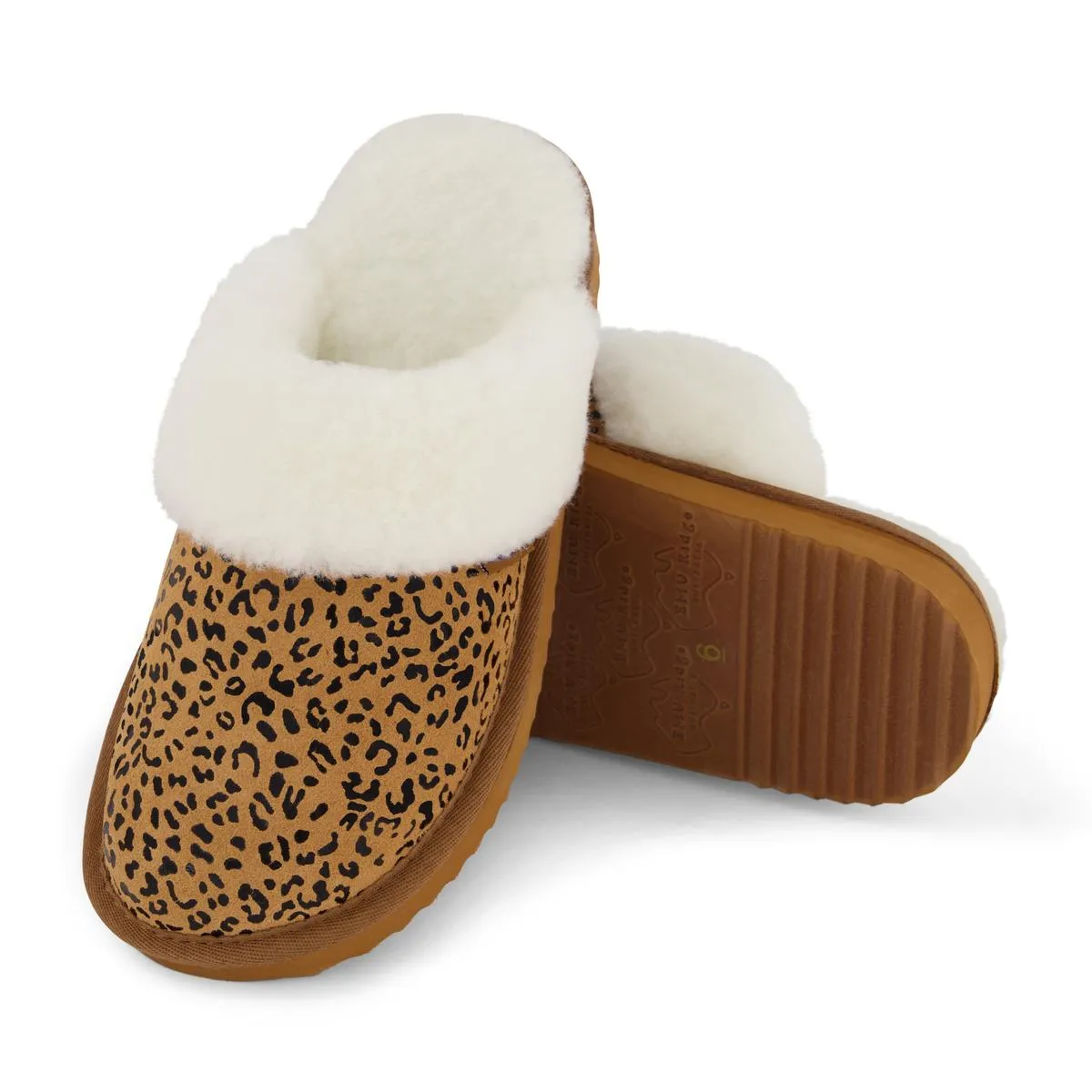 Mules Harper pour Femmes en Daim Doublé de Fausse Fourrure - Chaussons ecco