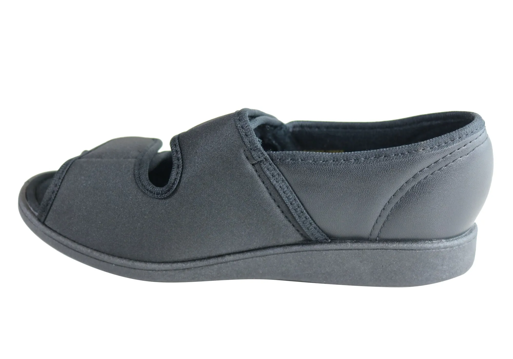 Homyped Chaussons Femme Confort Largeur Ajustable à Bout Ouvert Homyped