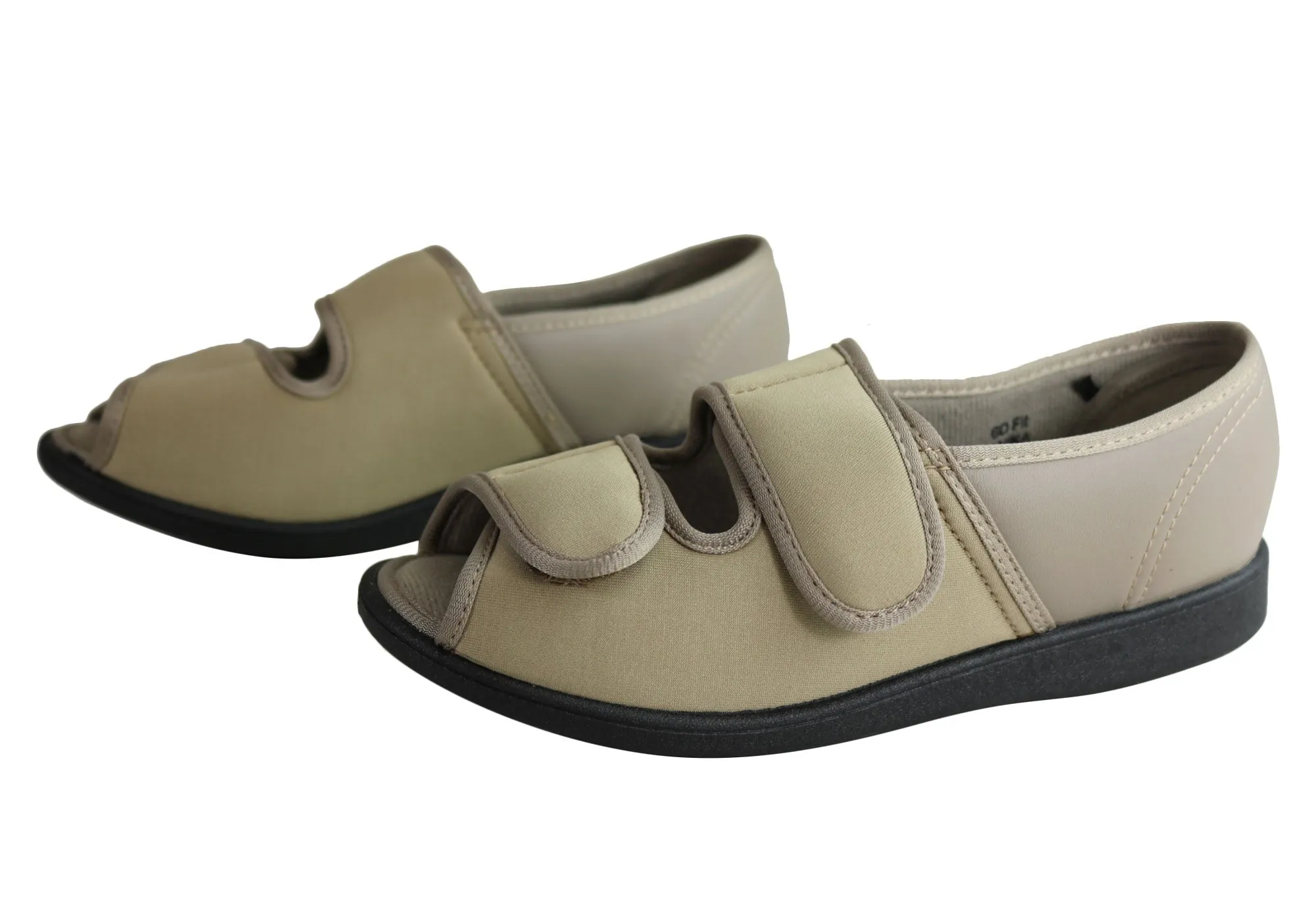 Homyped Chaussons Femme Confort Largeur Ajustable à Bout Ouvert Homyped