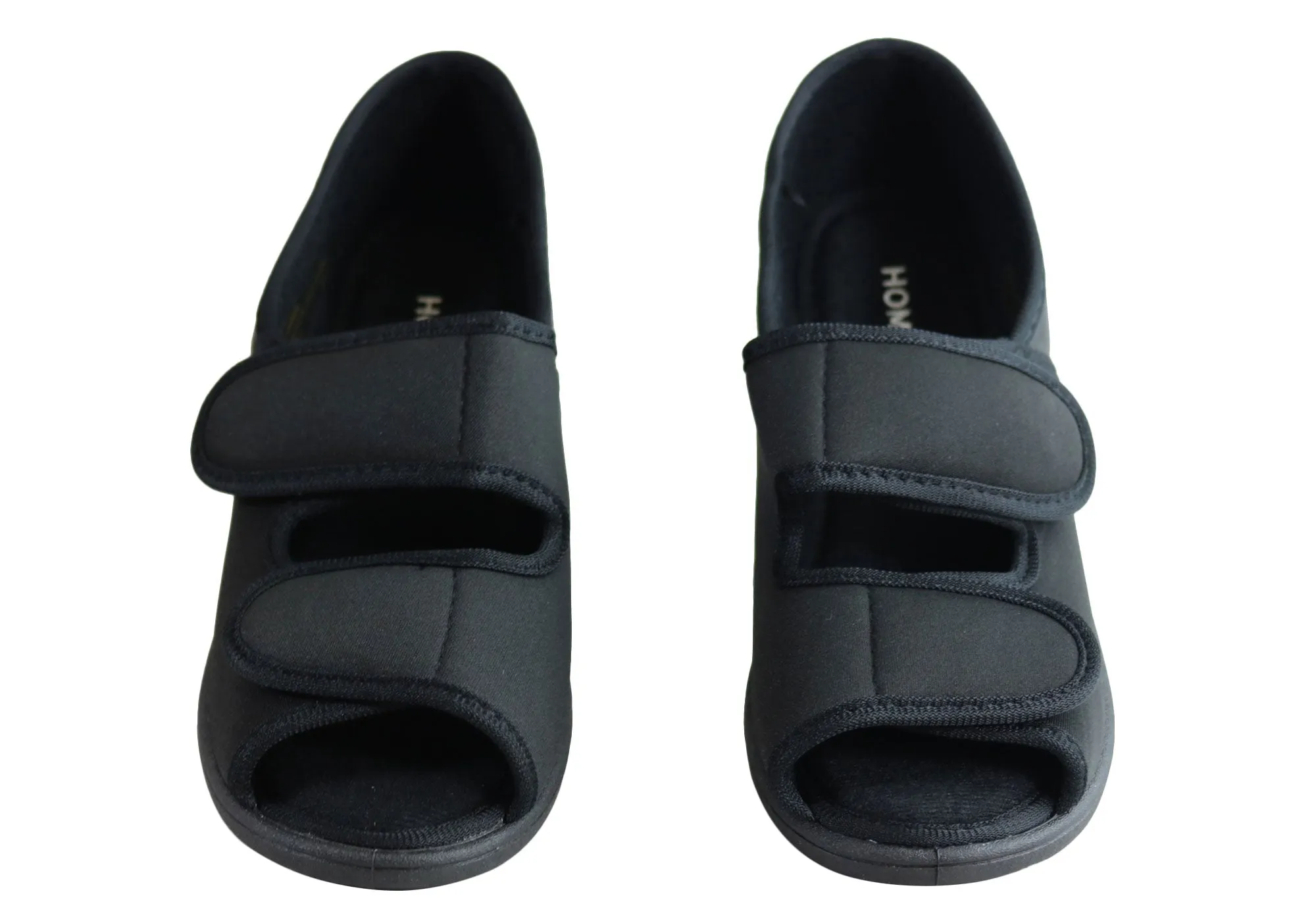 Homyped Chaussons Femme Confort Largeur Ajustable à Bout Ouvert Homyped