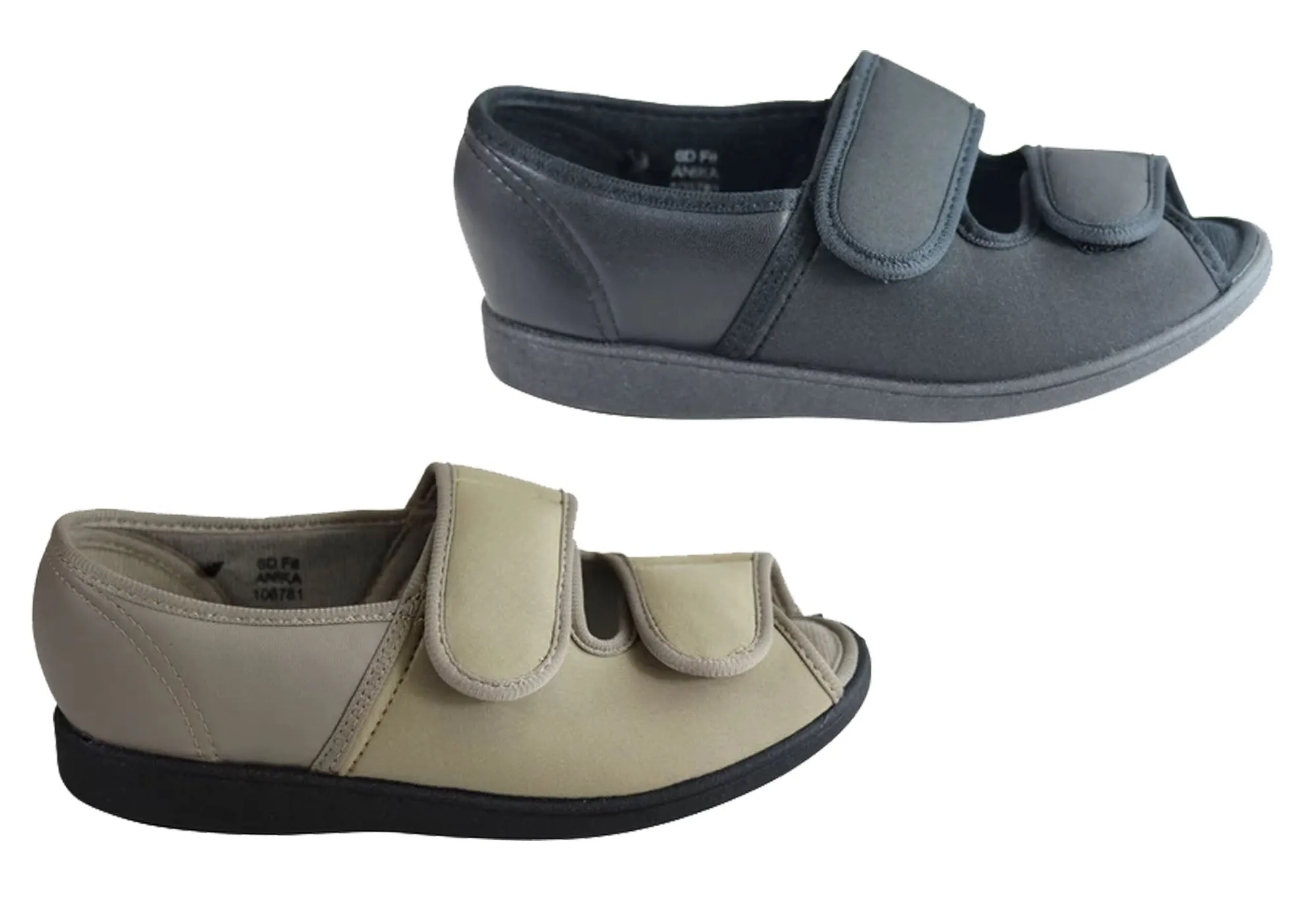 Homyped Chaussons Femme Confort Largeur Ajustable à Bout Ouvert Homyped
