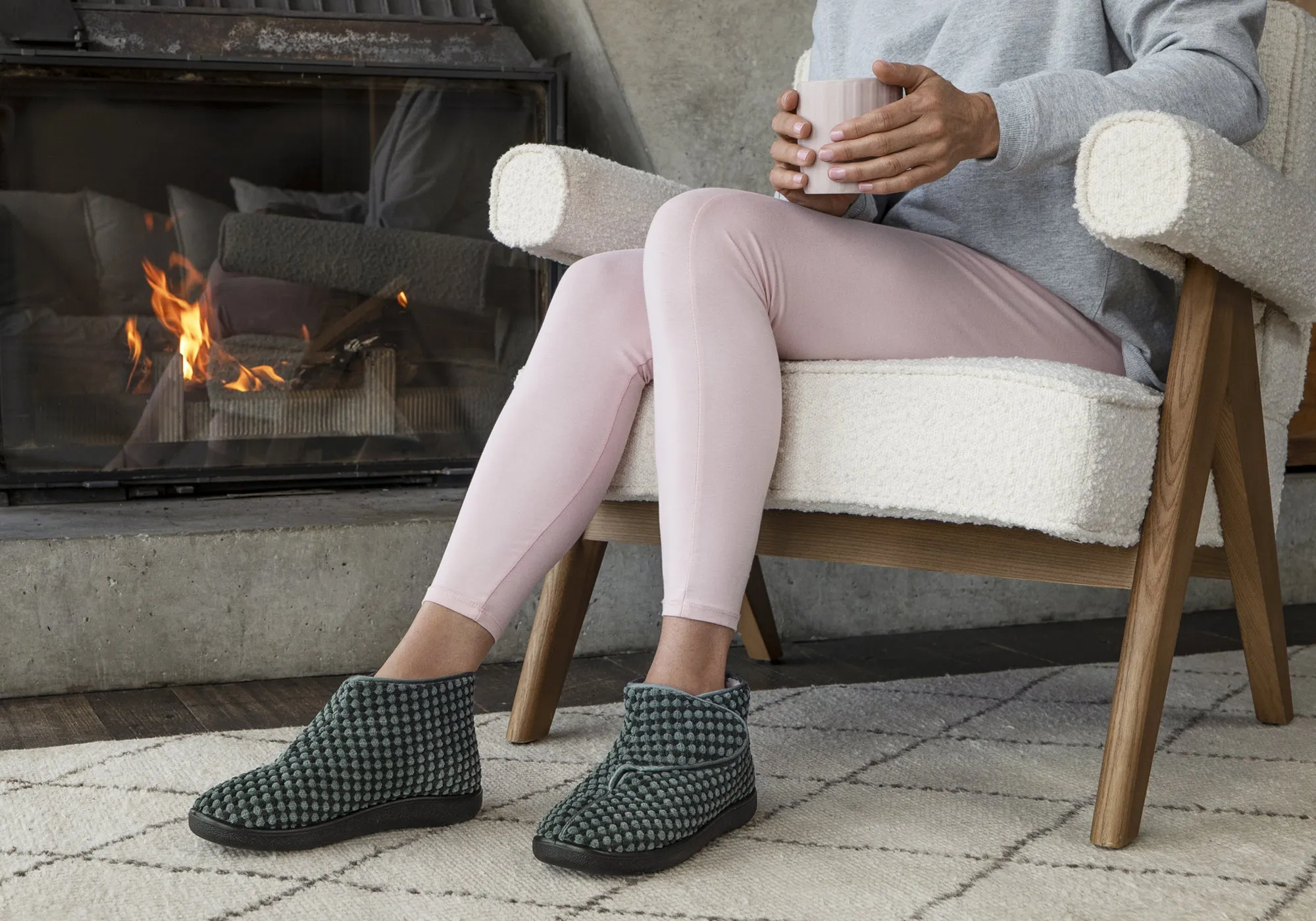 Homyped Glenny Chaussons Femme Confortables et Soutenants à Largeur Large Chaussures Homyped