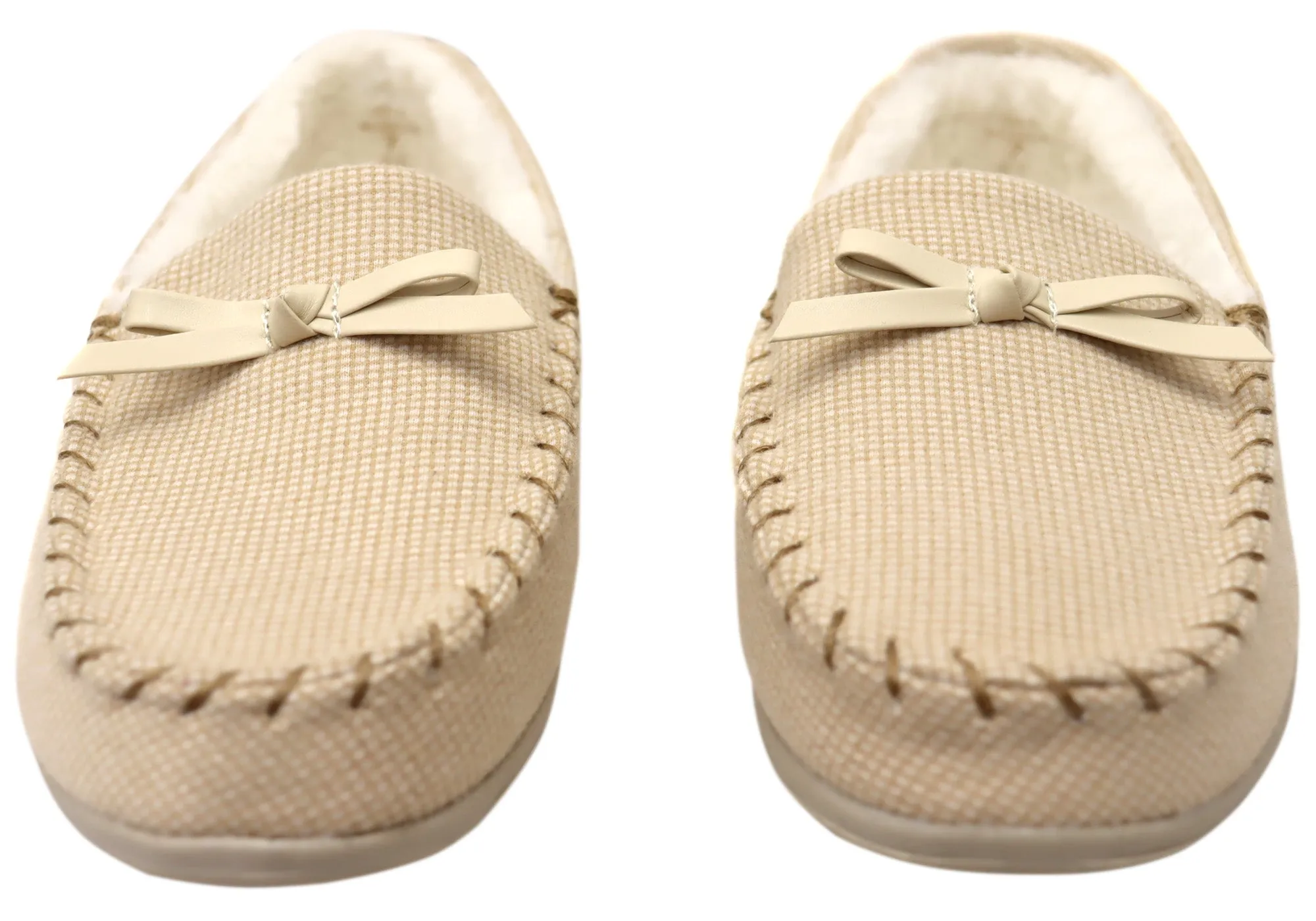 Homyped Grace Moccasin Chaussons Femme Confortables, Soutien et Largeur Large Chaussons Homyped