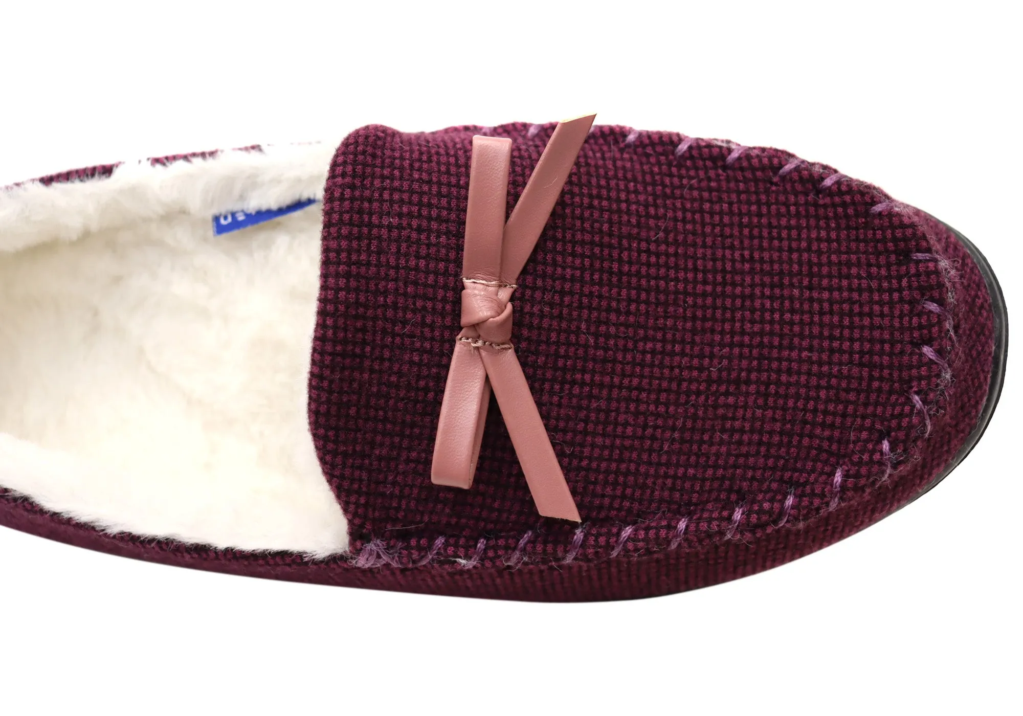 Homyped Grace Moccasin Chaussons Femme Confortables, Soutien et Largeur Large Chaussons Homyped